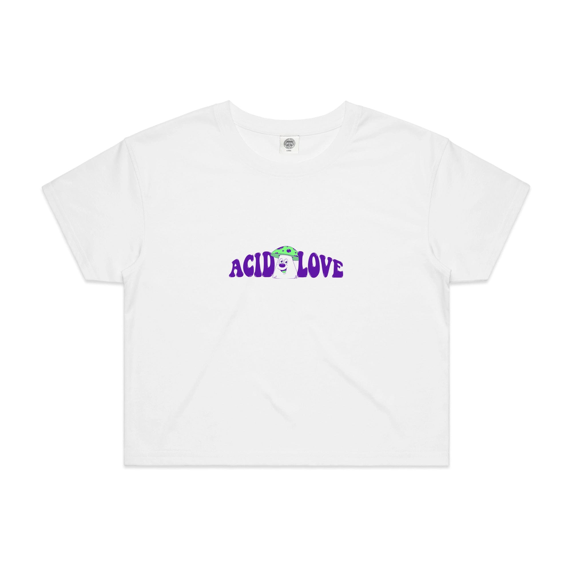 Acid Love WMNS 'Mushroom' Cropped Tee - White