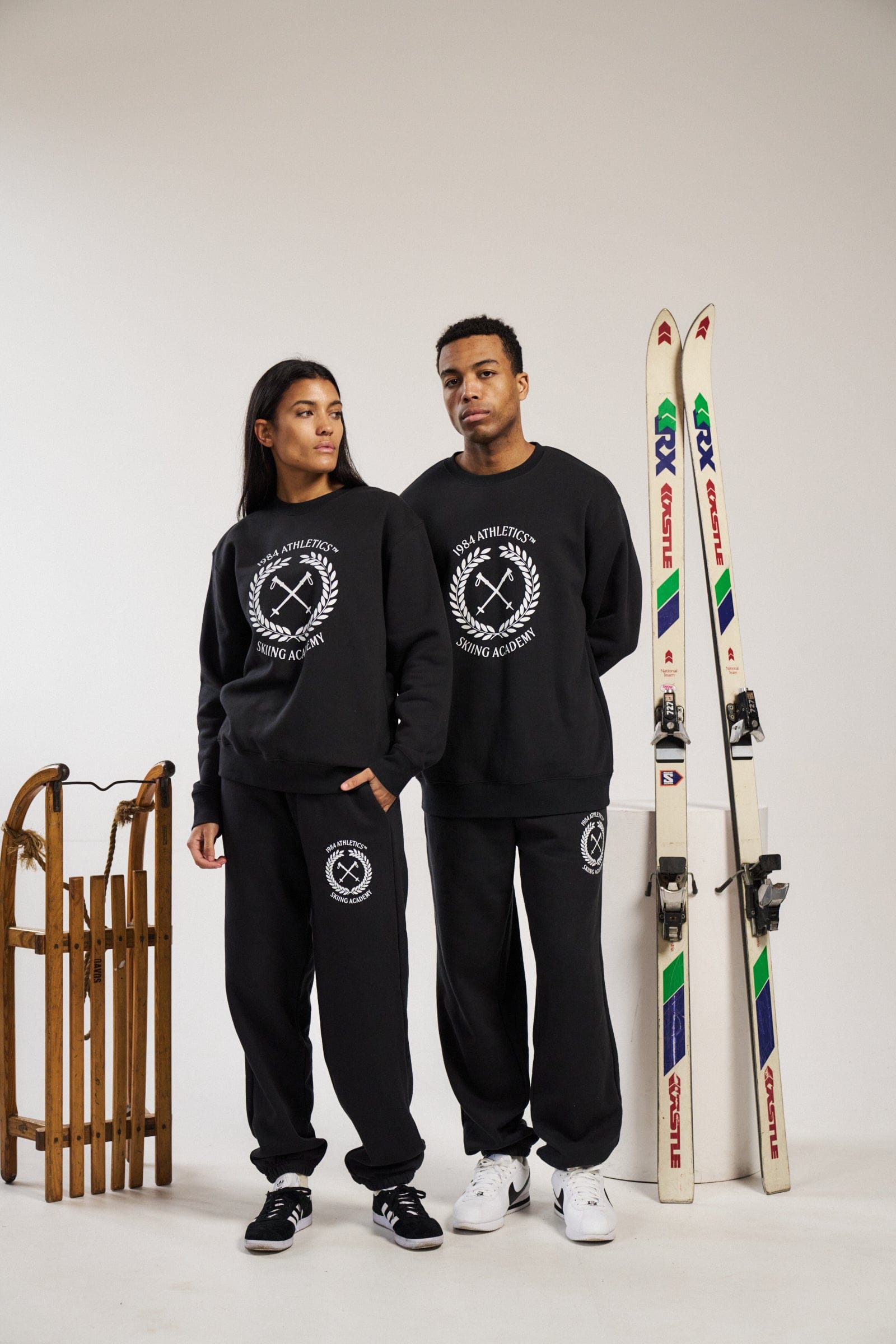 Vice 84 'Ski Academy' Crew Sweater - Black