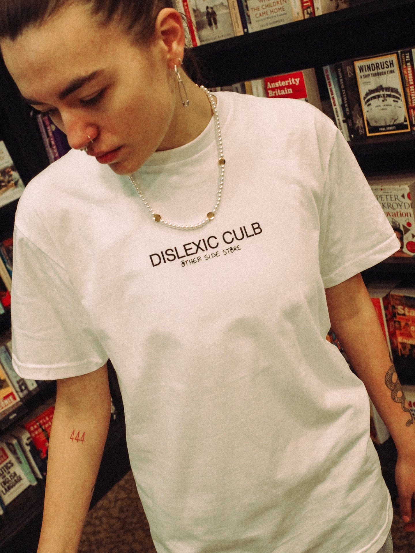 Other Side Store 'Dyslexic Club' Tee - White