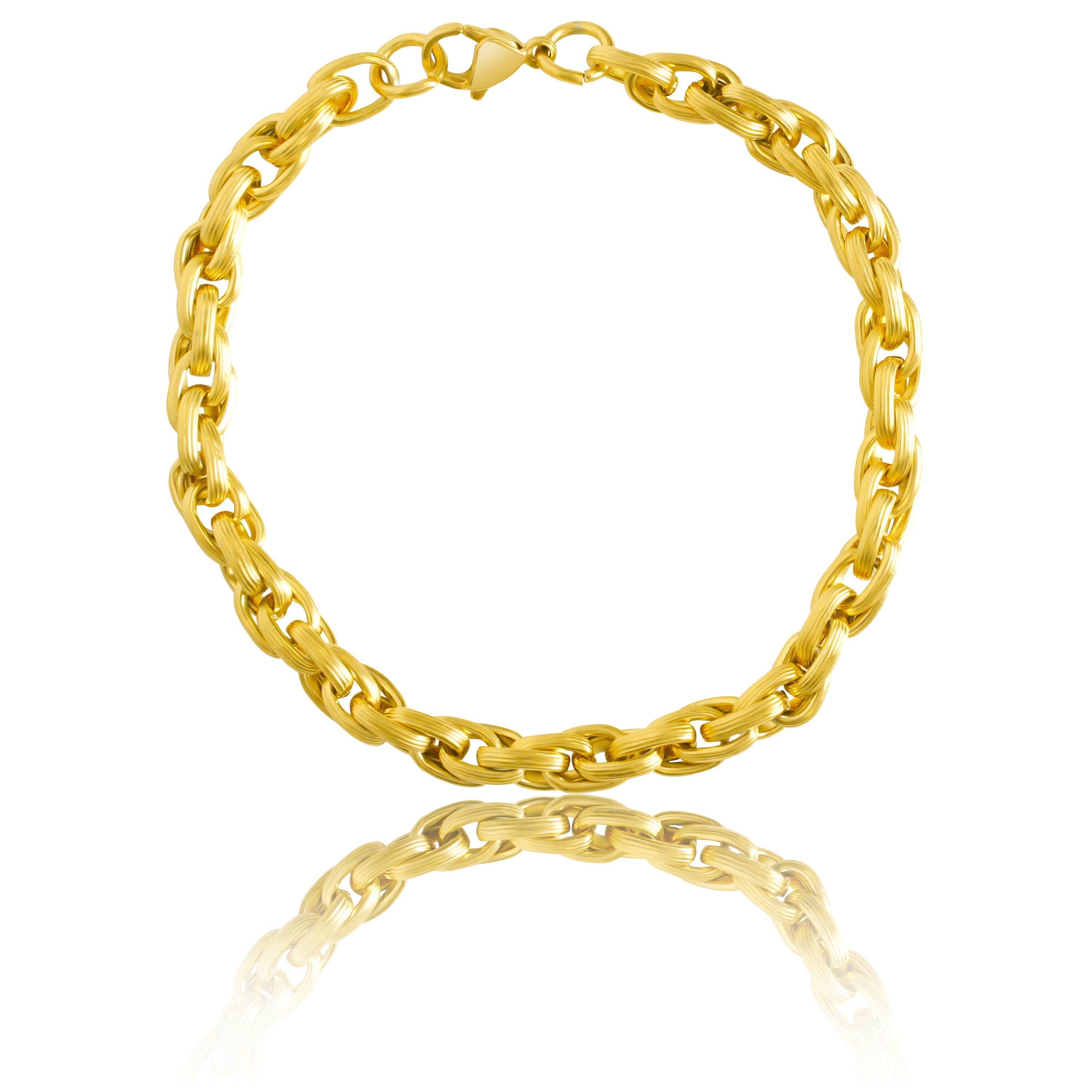 UN:IK Jewellery Thick Rope Bracelet - Gold
