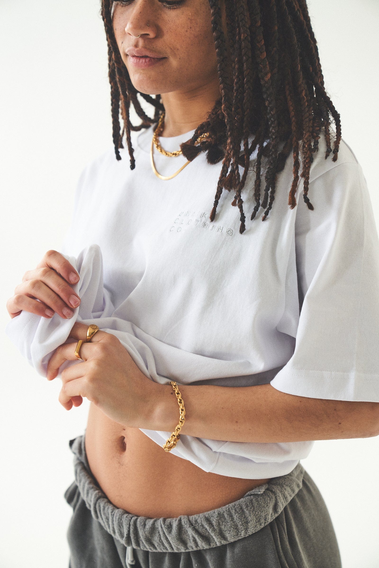 UN:IK Jewellery Thick Rope Bracelet - Gold
