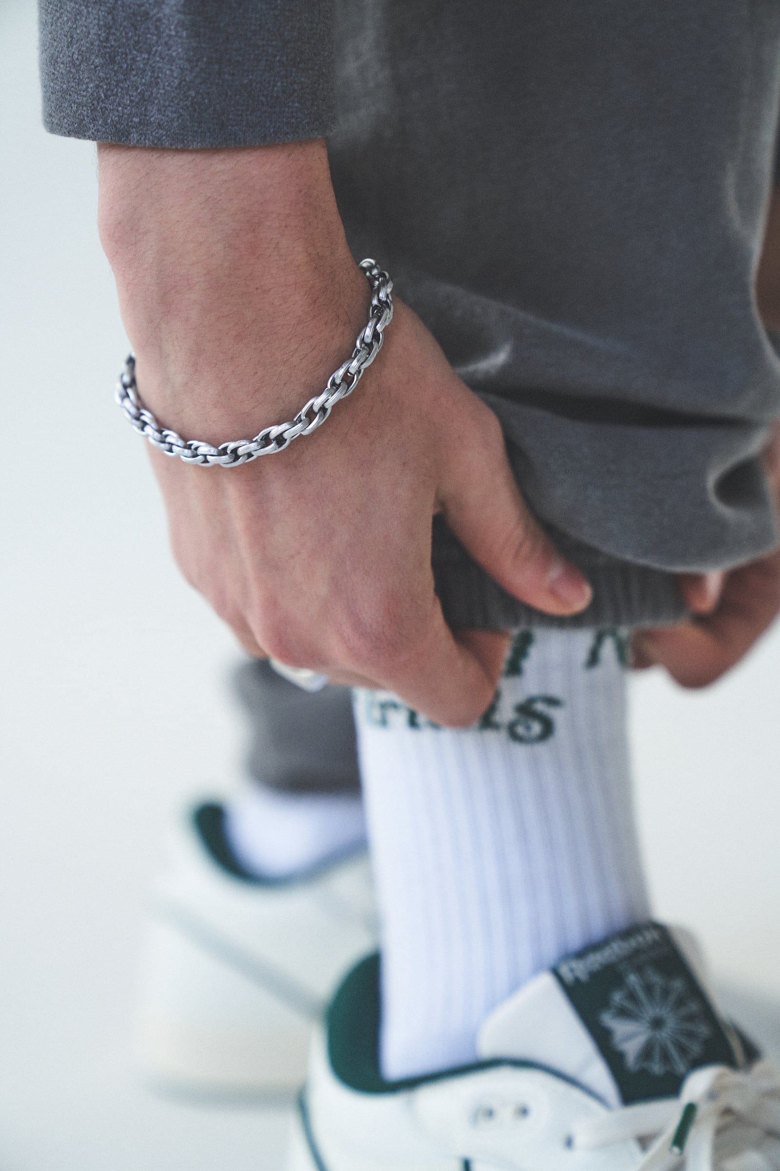 UN:IK Jewellery Thick Rope Bracelet - Silver