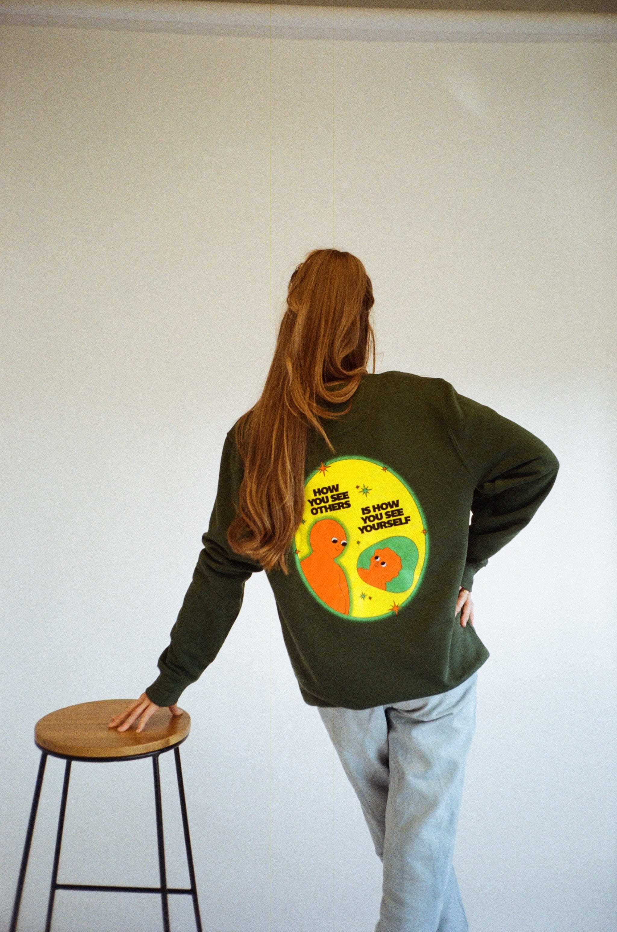 pleasurepardox.png Pleasure Paradox 'How You See Yourself' Sweater - Bottle Green