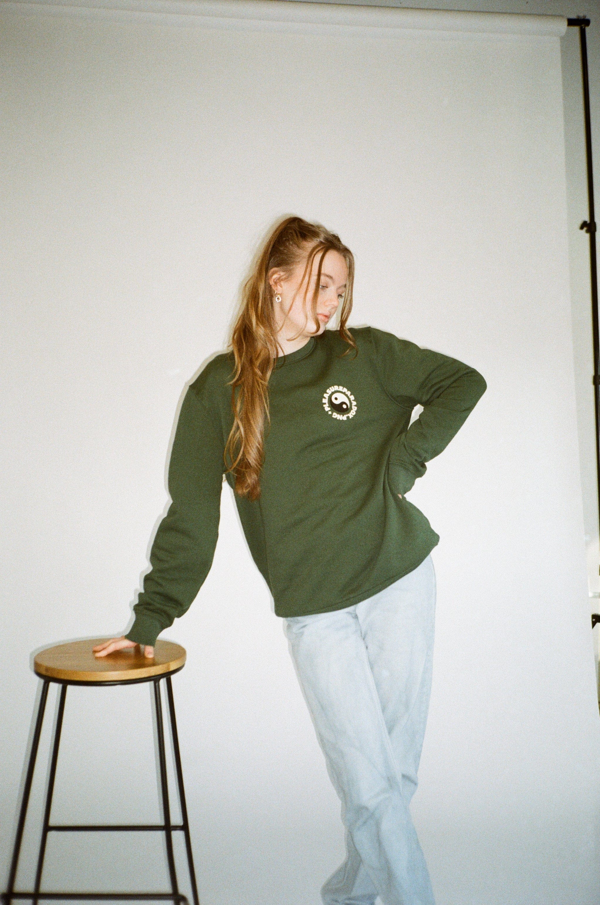 pleasurepardox.png Pleasure Paradox 'How You See Yourself' Sweater - Bottle Green