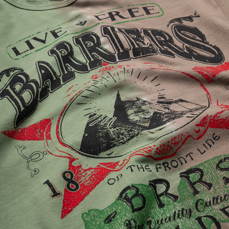 Barriers Worldwide On The Front Line Tee - Dye Green/Brown