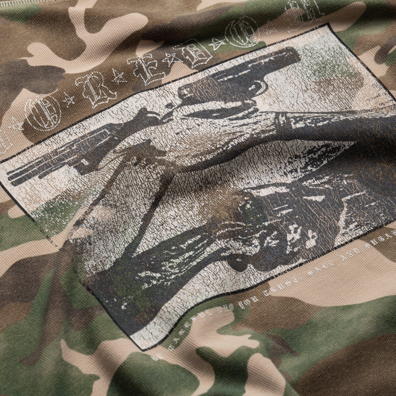 Boredom Kills Trust Camo Waffle Thermal L/S Tee - Camo