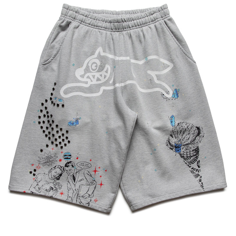 Ice Cream Milk Shake Terry Shorts - Heather Grey
