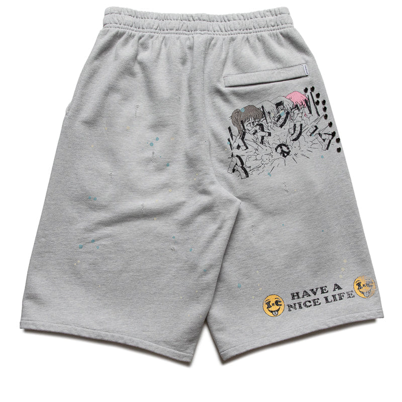 Ice Cream Milk Shake Terry Shorts - Heather Grey