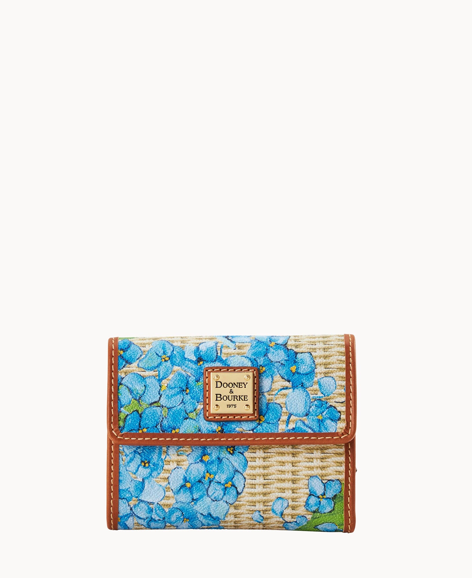 Dooney & Bourke Hydrangea Basketweave Small Flap Wallet