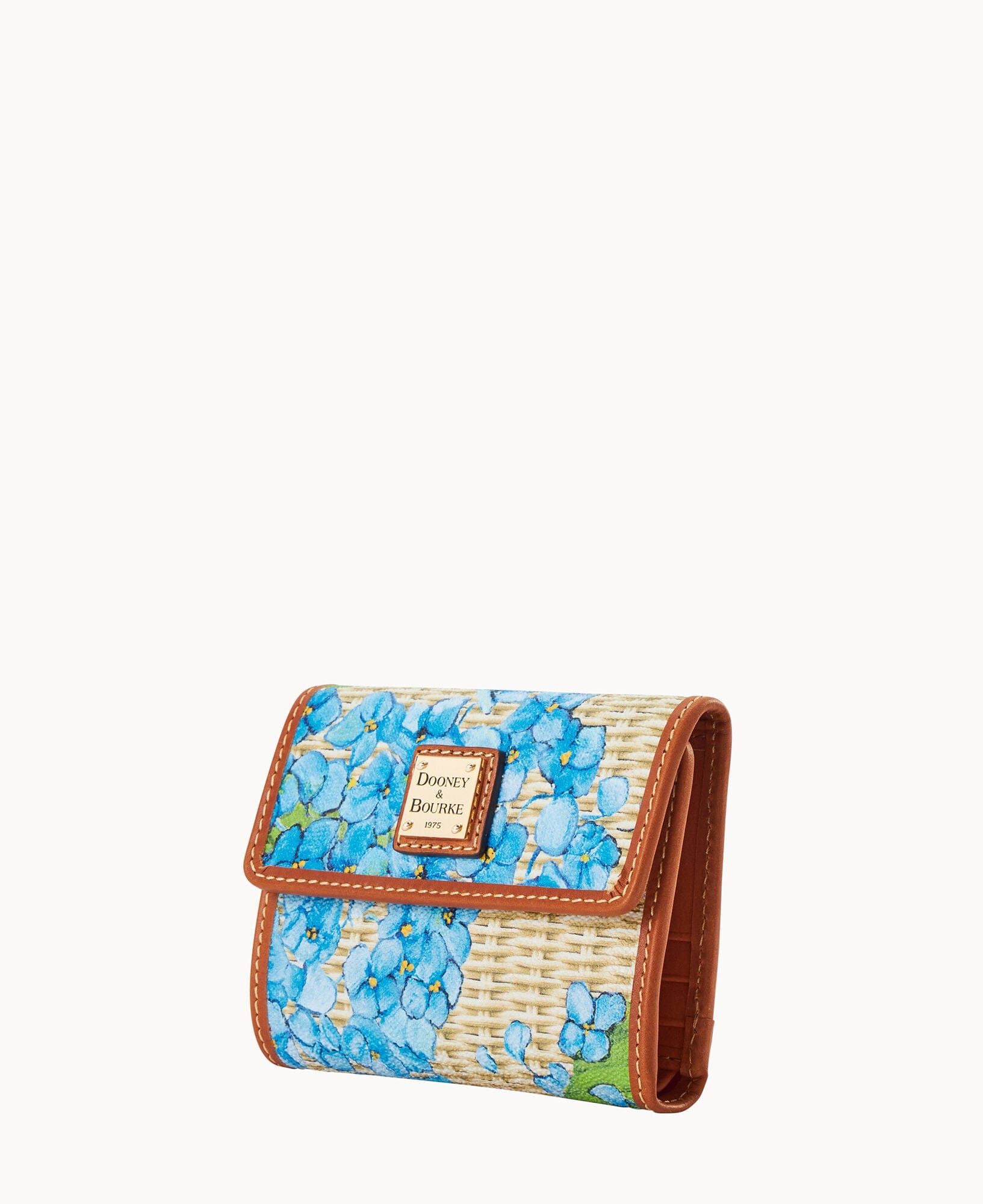 Dooney & Bourke Hydrangea Basketweave Small Flap Wallet