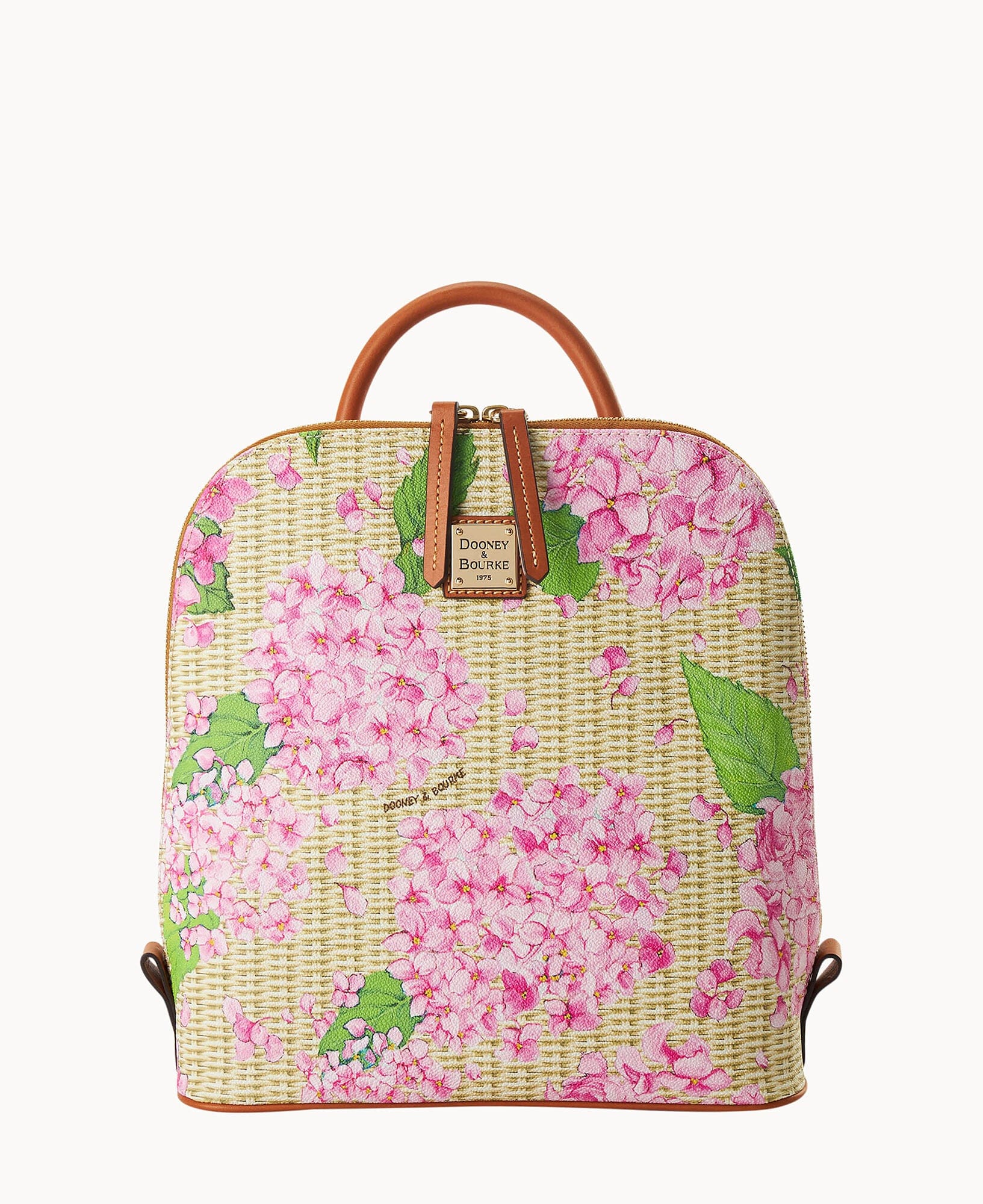 Dooney & Bourke Hydrangea Basketweave Zip Pod Backpack