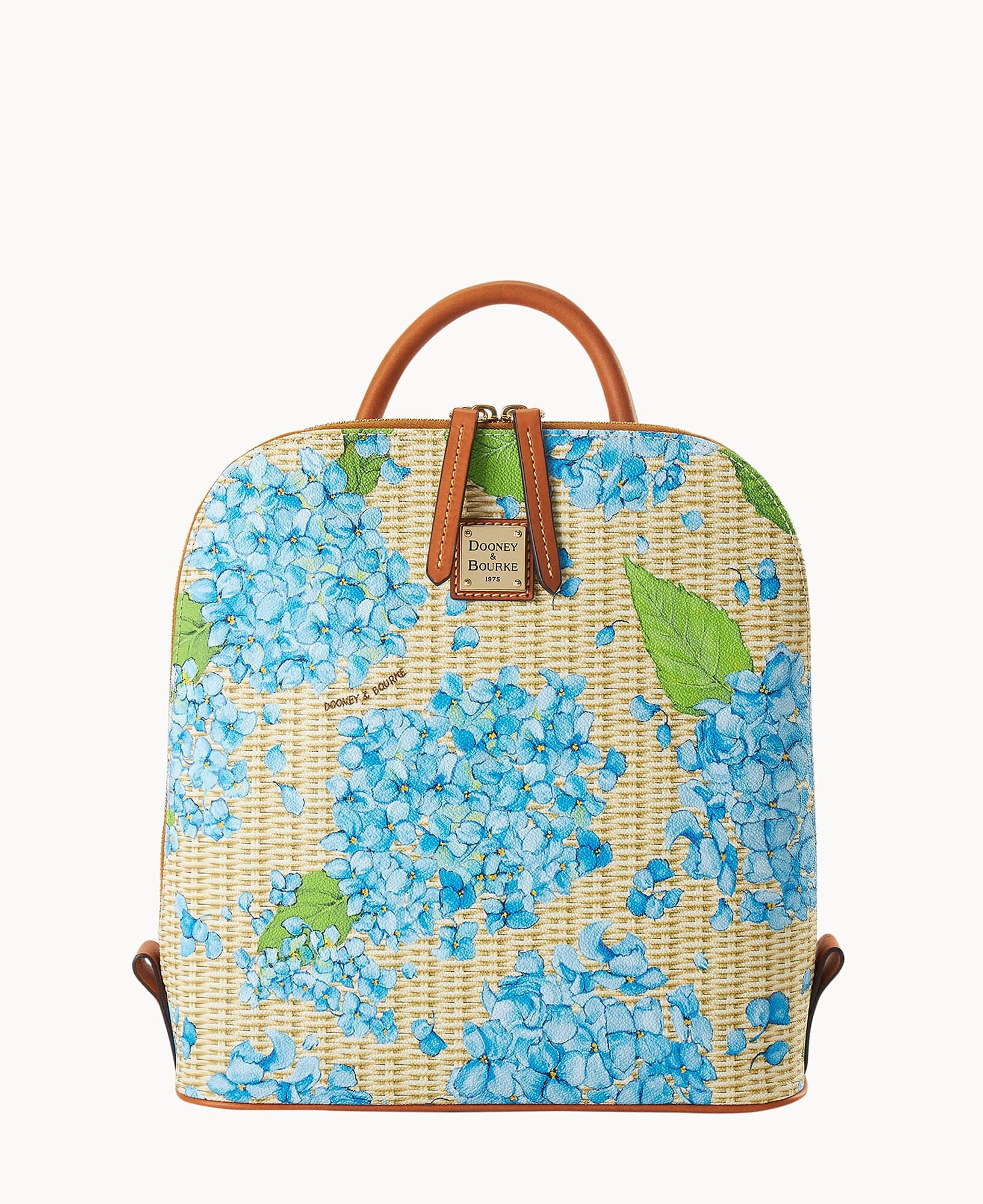 Dooney & Bourke Hydrangea Basketweave Zip Pod Backpack