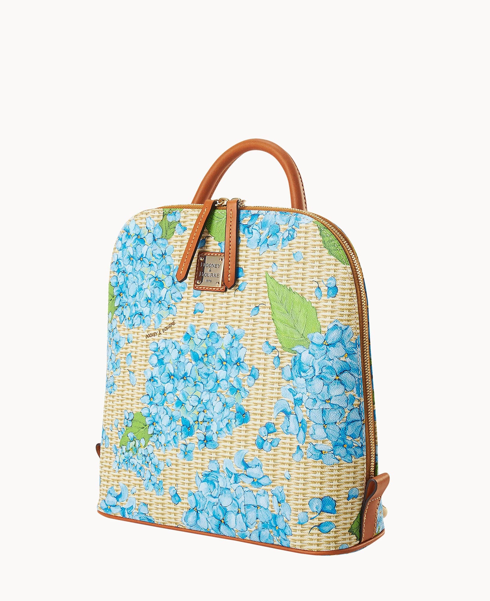 Dooney & Bourke Hydrangea Basketweave Zip Pod Backpack