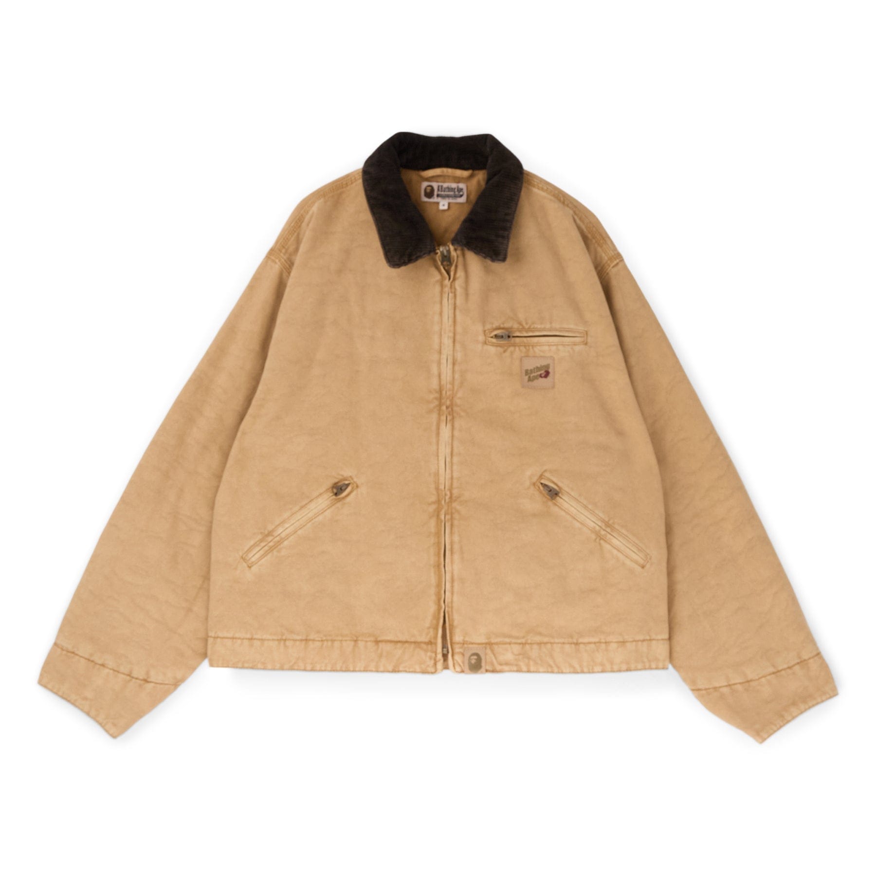 BAPE A Bathing Ape Line Camo Jacquard Garment Dyed Padded Work Jacket (Beige)