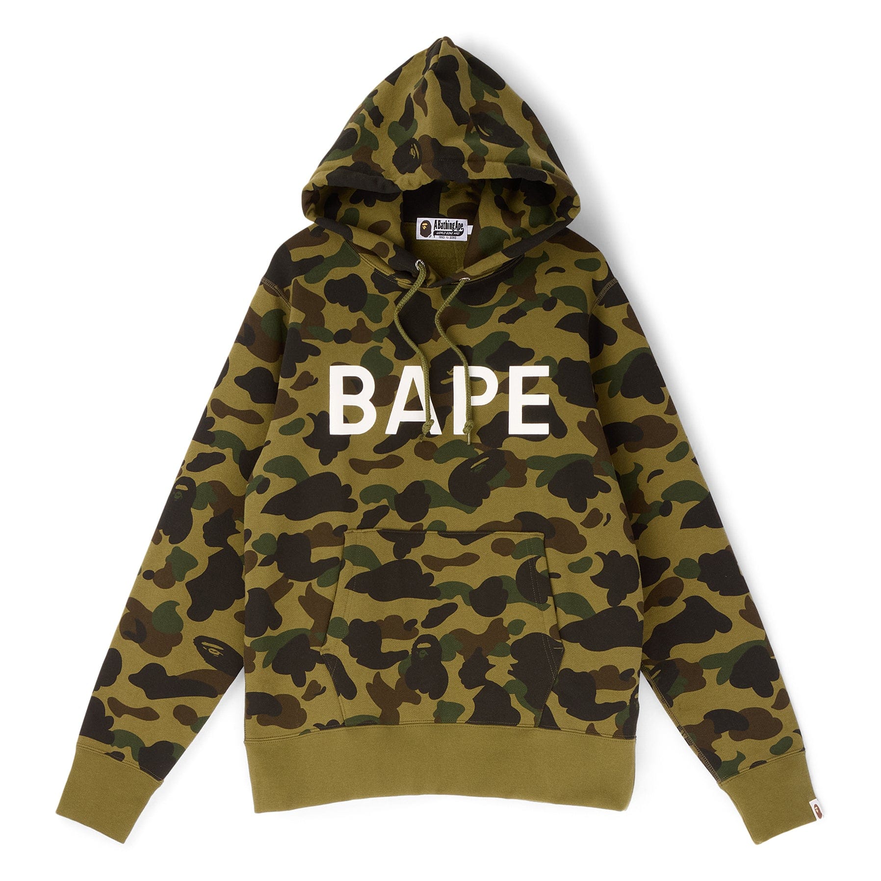 BAPE A Bathing Ape 1ST Camo Bape Pullover Hoodie (Green)