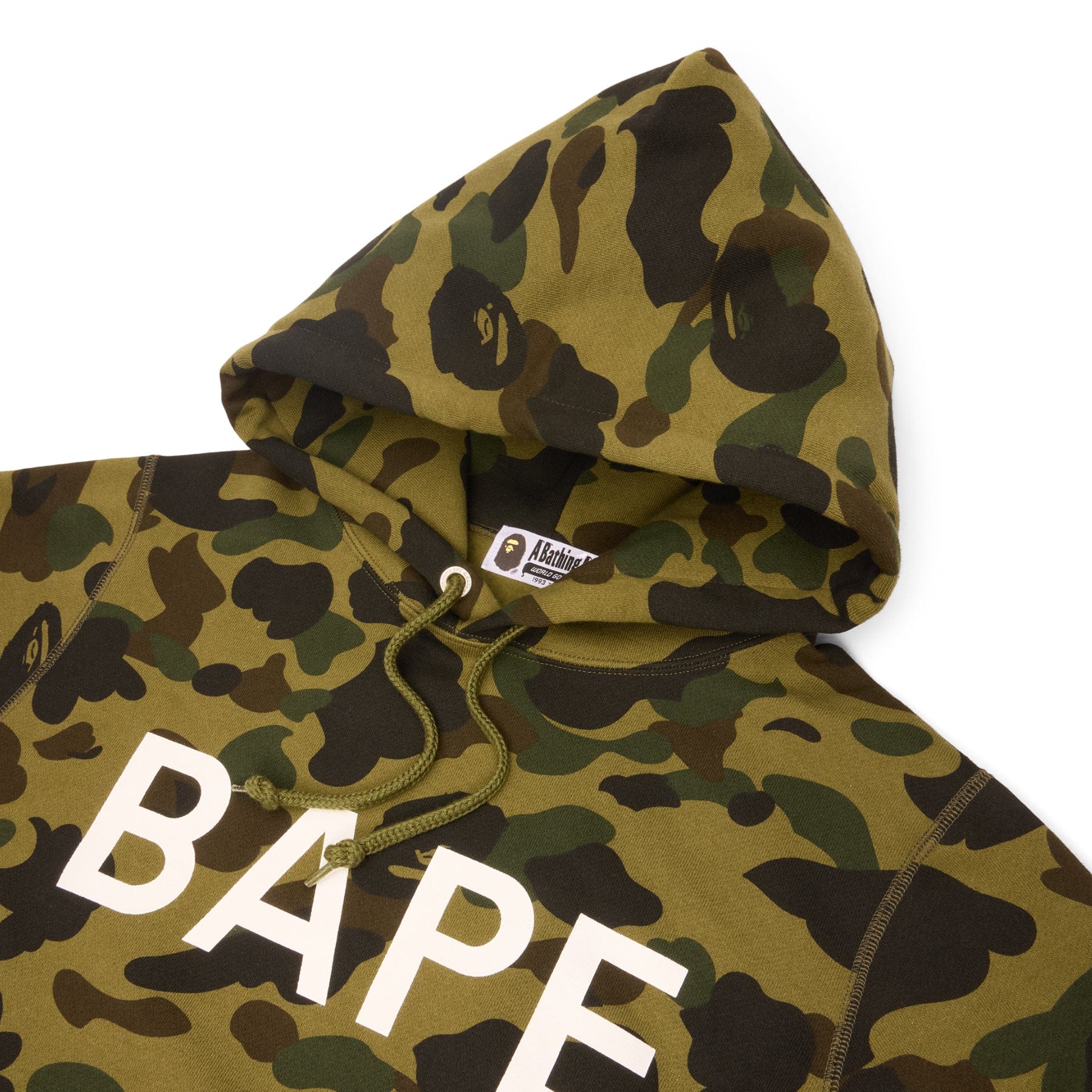 BAPE A Bathing Ape 1ST Camo Bape Pullover Hoodie (Green)