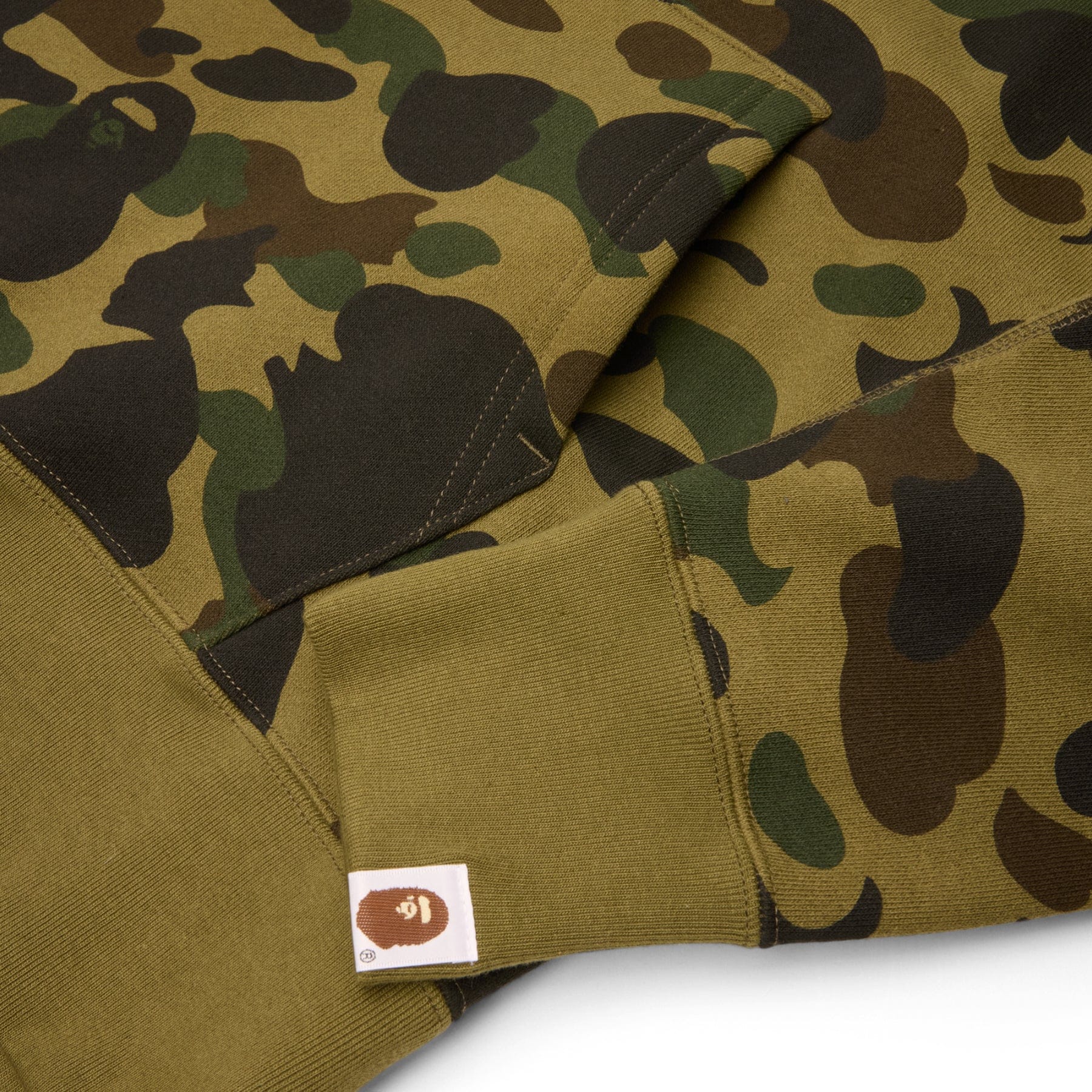 BAPE A Bathing Ape 1ST Camo Bape Pullover Hoodie (Green)