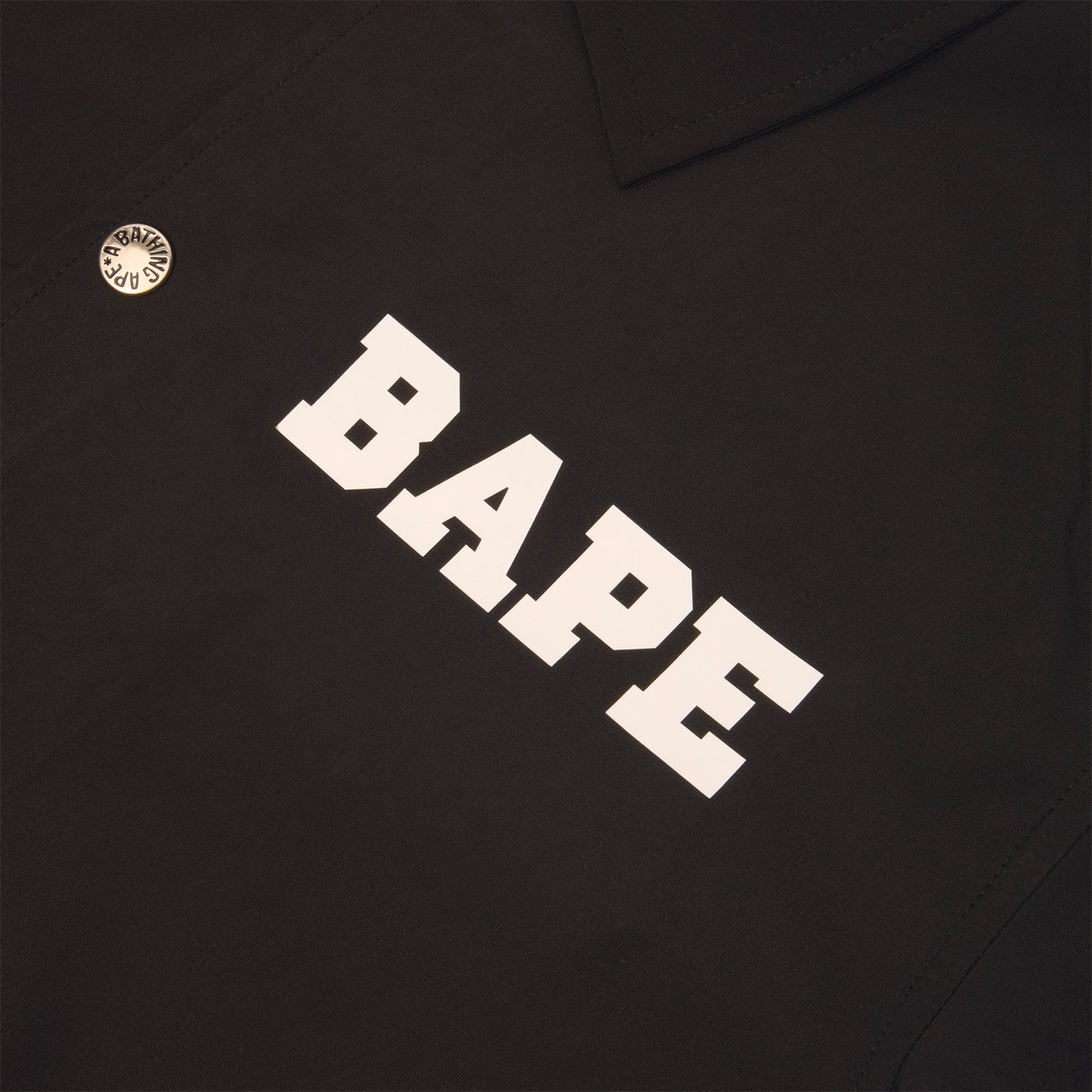 BAPE A Bathing Ape College Coach Jacket (Black)