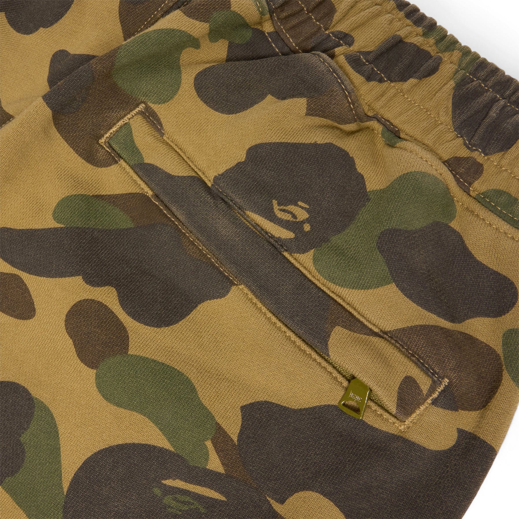 BAPE A Bathing Ape 1ST Camo One Point Relaxed Fit Sweat Pants (Green)