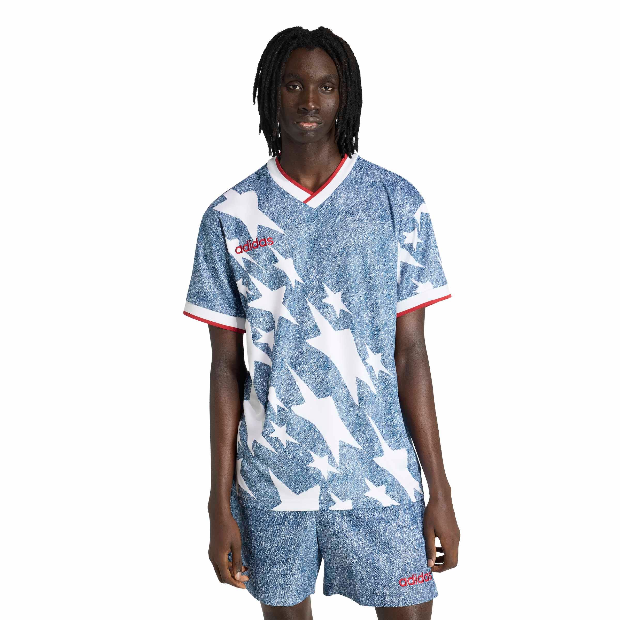 Adidas Mens Denim Graphic Jersey