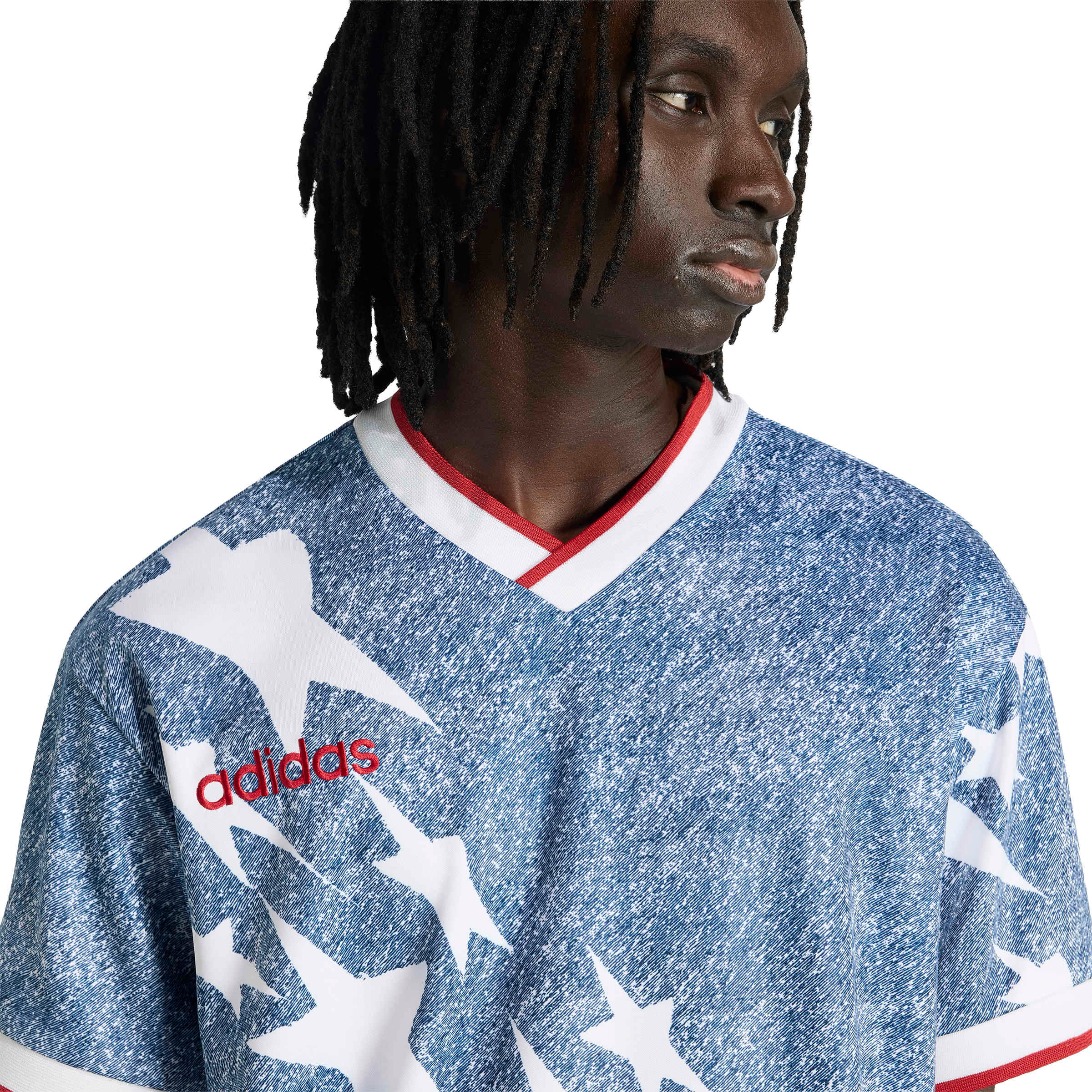 Adidas Mens Denim Graphic Jersey