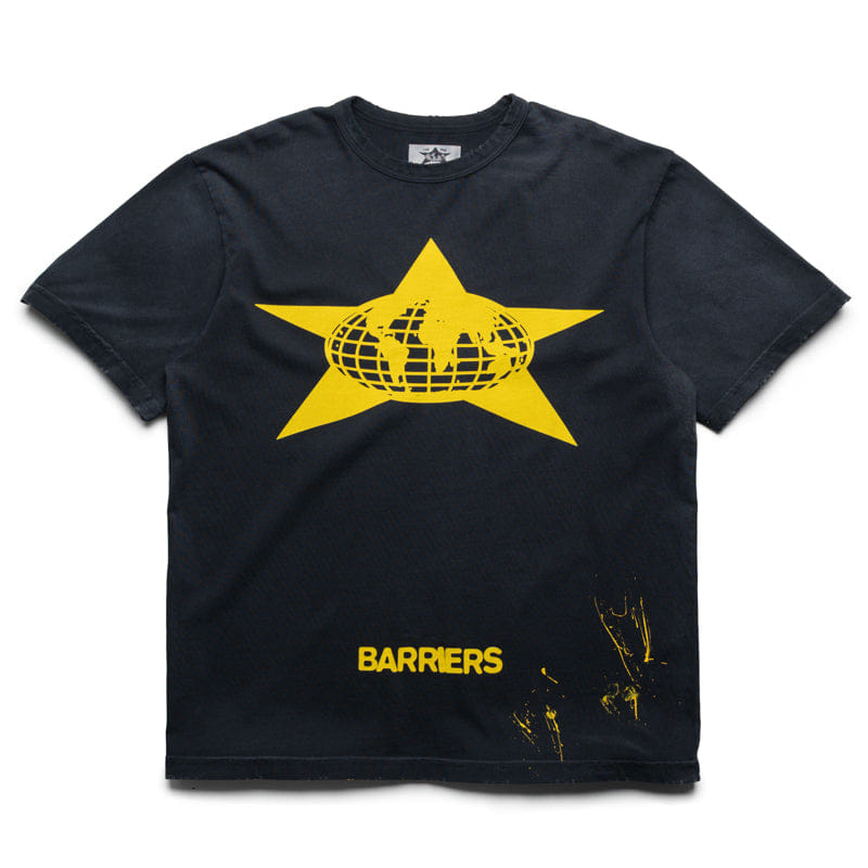 Barriers Worldwide Distressed Star Logo Tee - Vintage Black