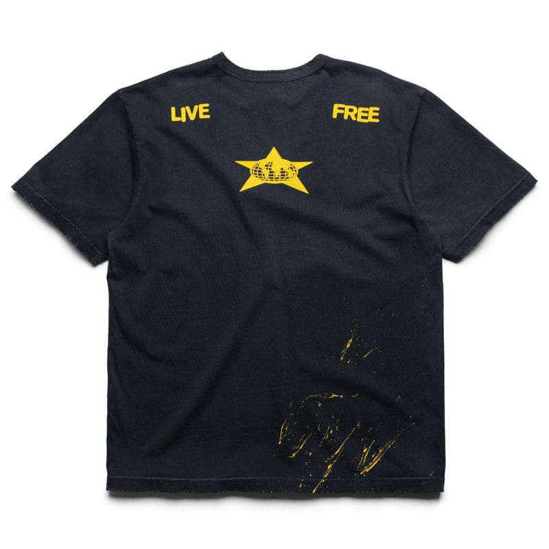 Barriers Worldwide Distressed Star Logo Tee - Vintage Black