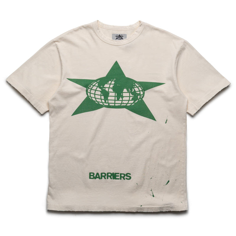 Barriers Worldwide Distressed Star Logo Tee - Off White