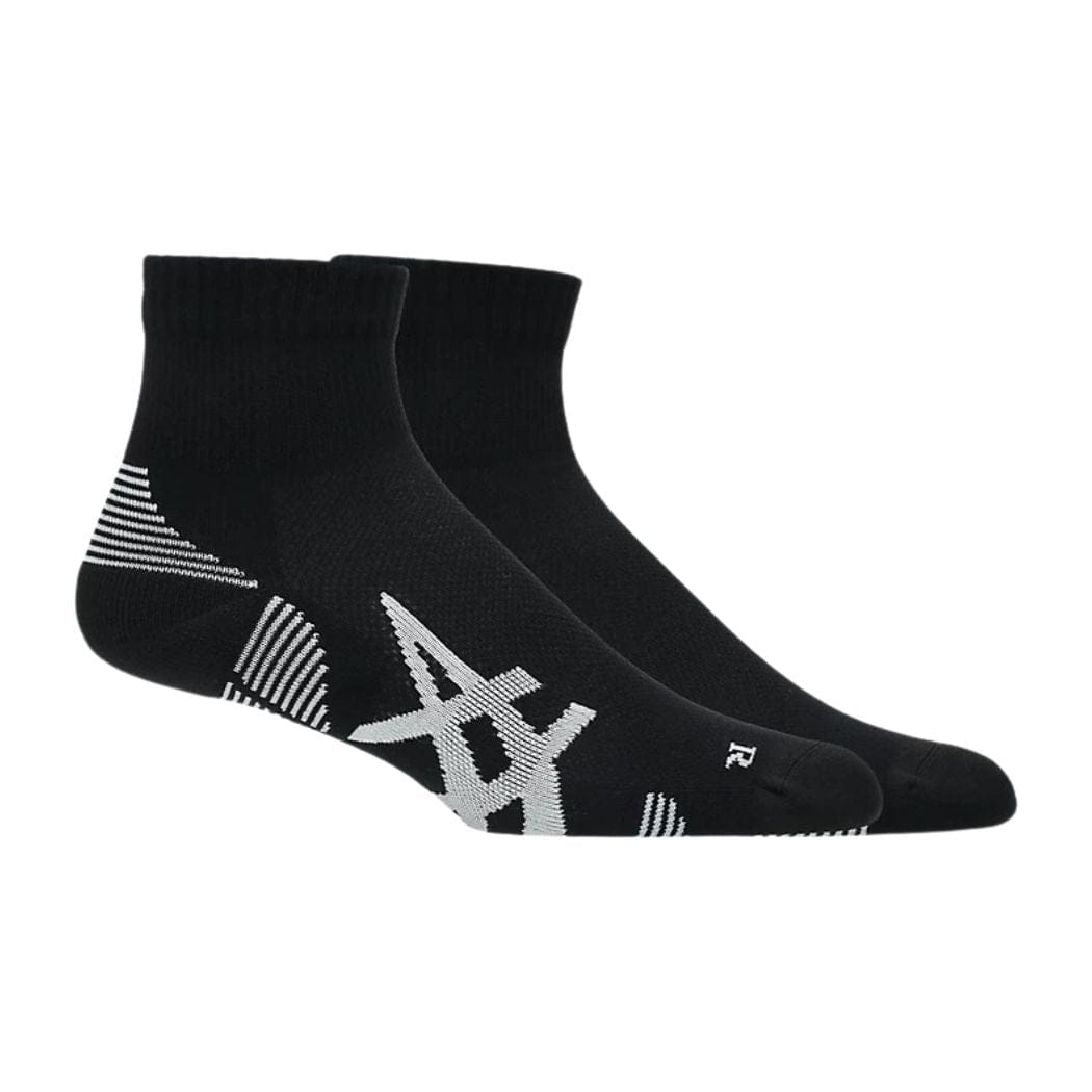 asics 2 Pack Cushioned Run Unisex Quarter Socks
