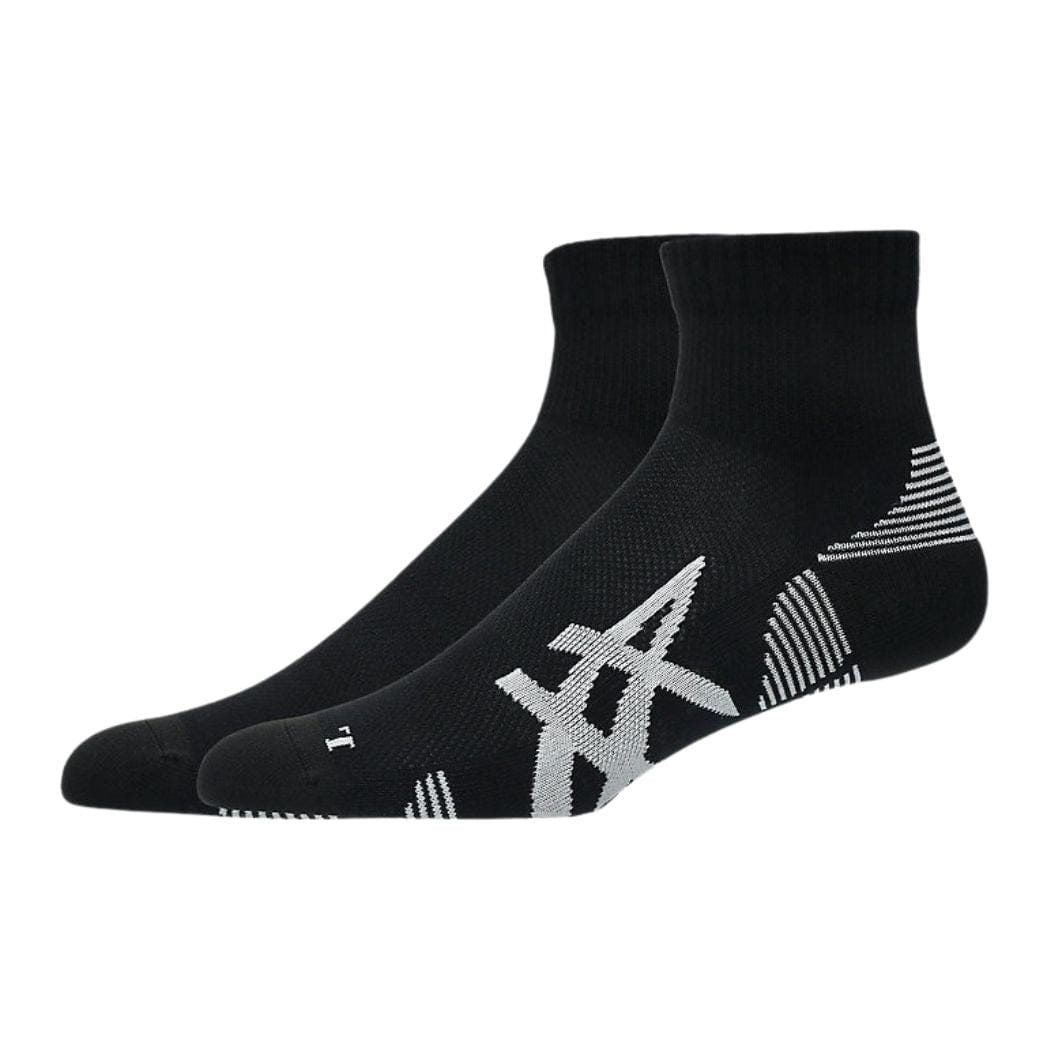 asics 2 Pack Cushioned Run Unisex Quarter Socks
