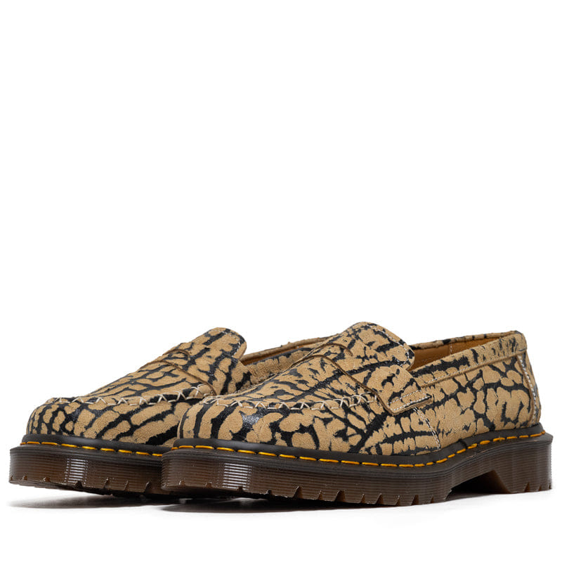 Dr. Martens Delapre Wild Embossed Suede Penny Loafer - Teak/Black