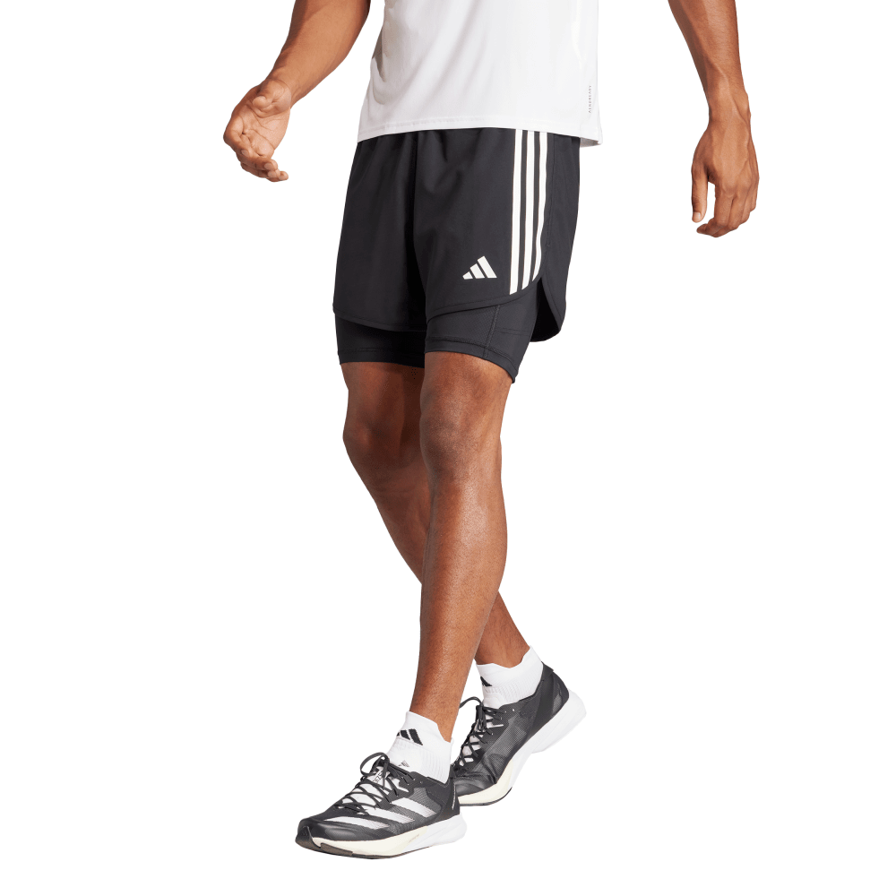 adidas Own The Run 3-Stripes 2-in-1 Men's Shorts
