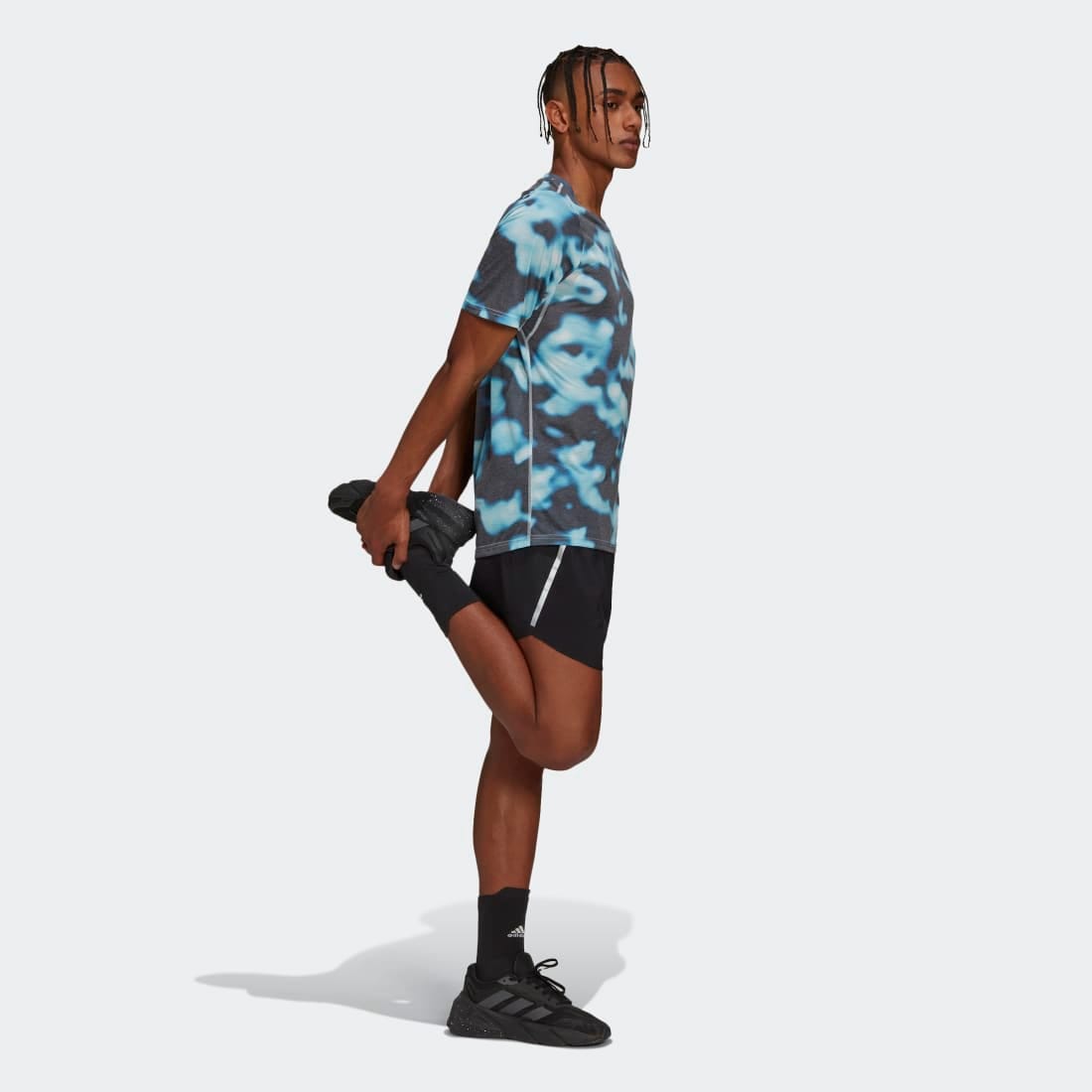 adidas Run Icons 3-Bar Allover Print Men's Tee