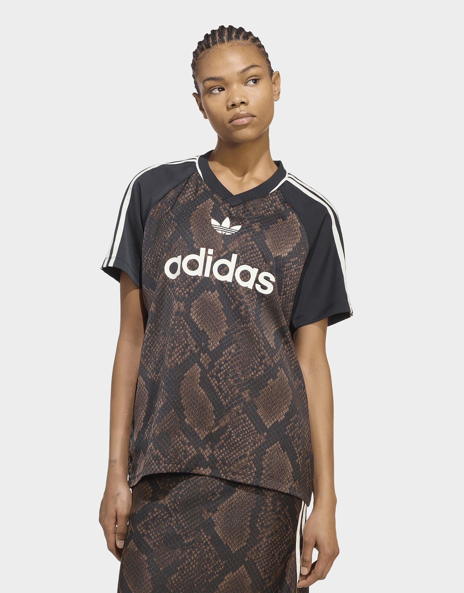 adidas Snake Print Satin Jersey