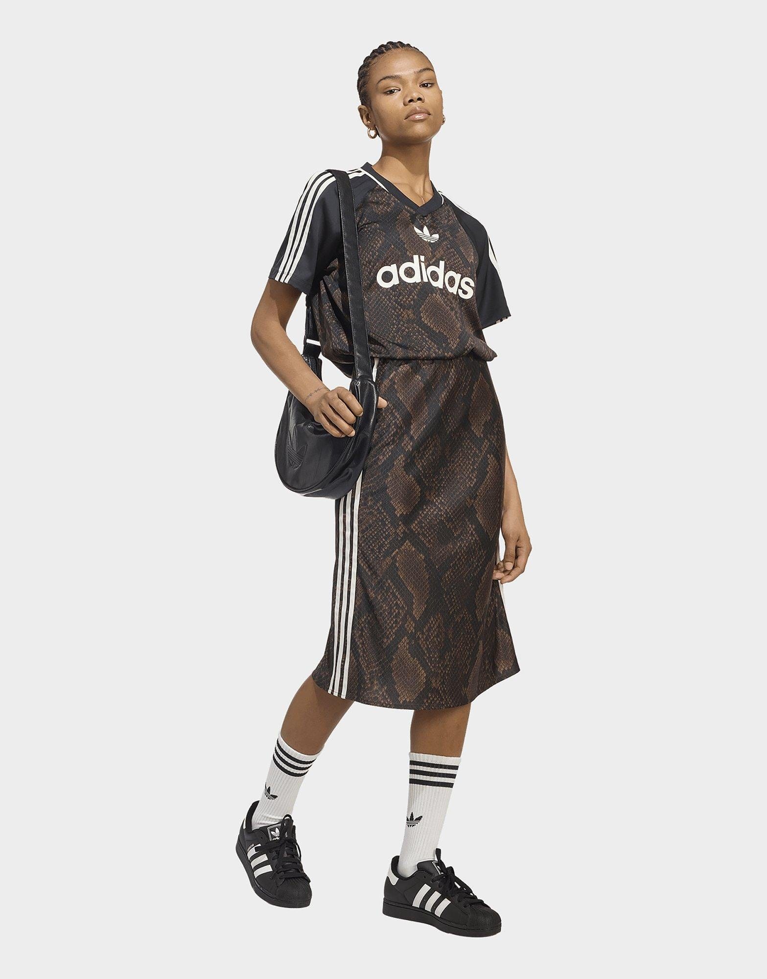 adidas Snake Print Satin Jersey