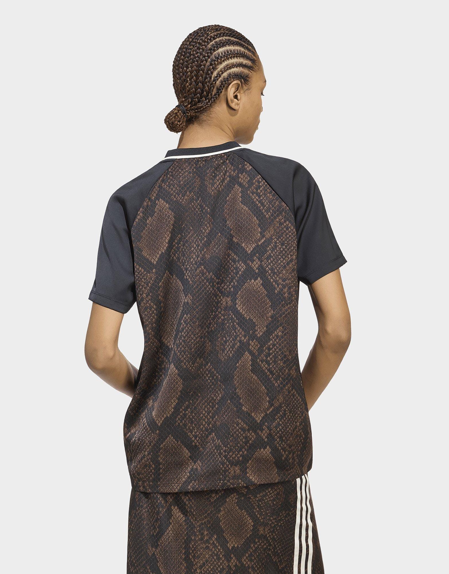adidas Snake Print Satin Jersey