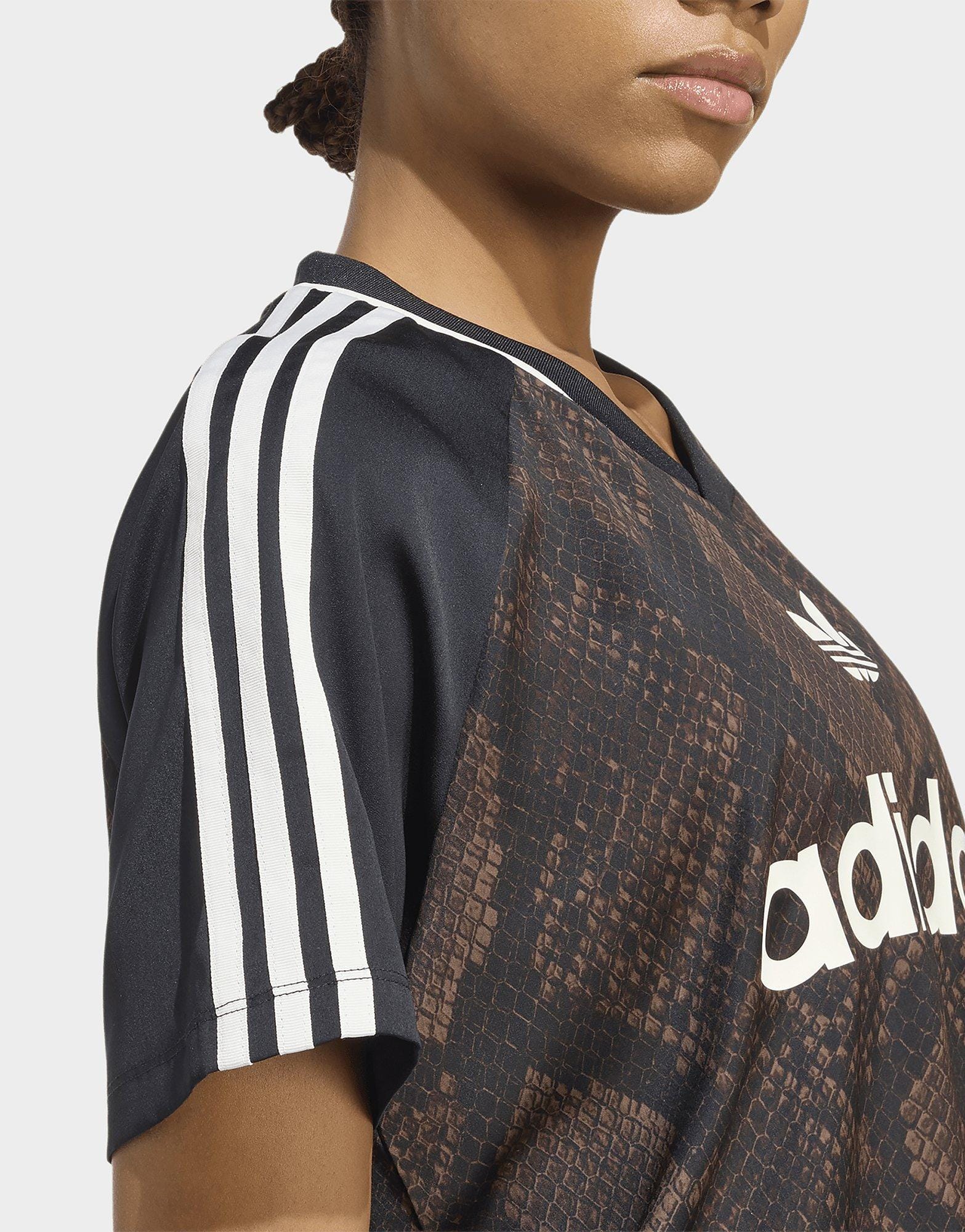 adidas Snake Print Satin Jersey
