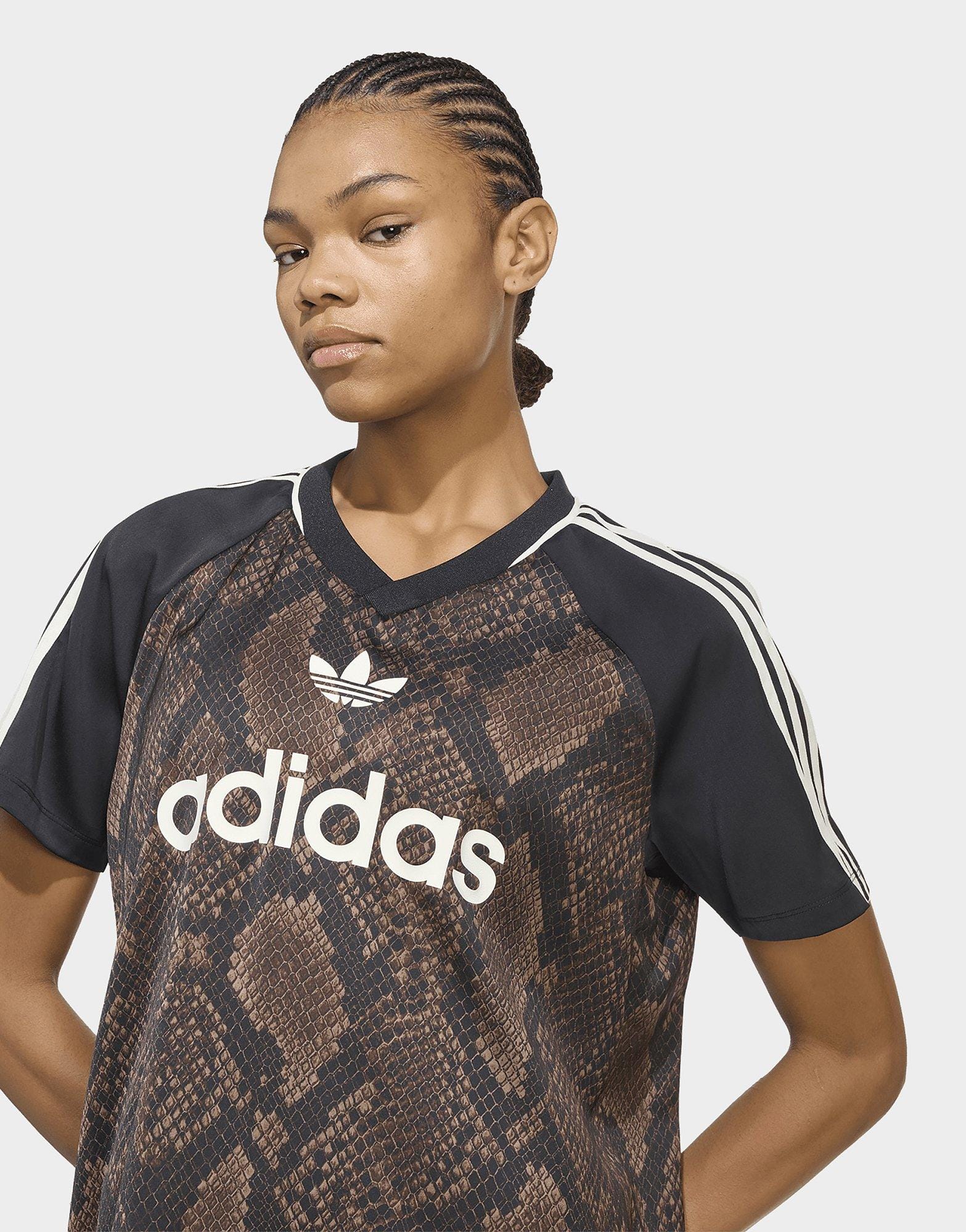 adidas Snake Print Satin Jersey