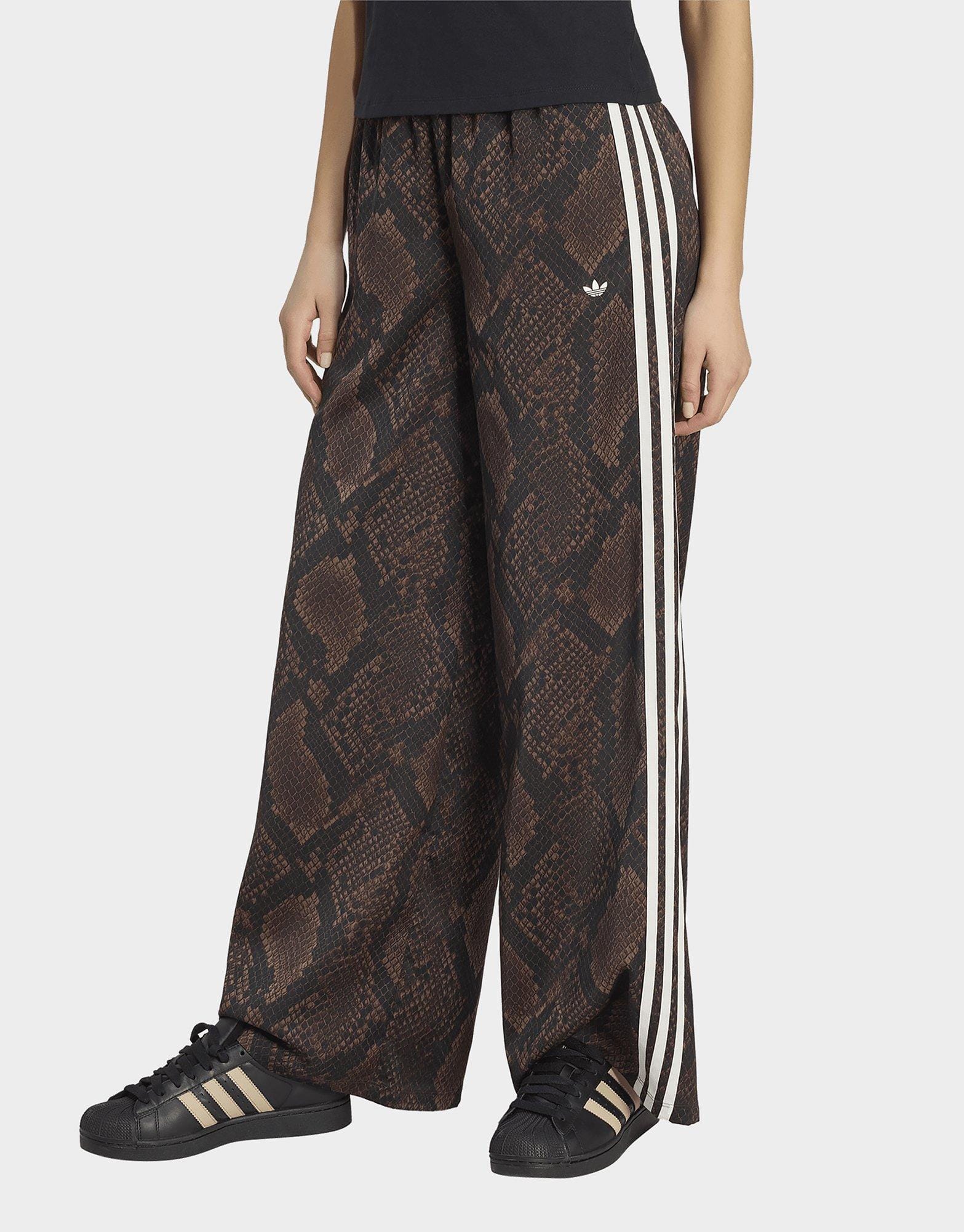 adidas Satin Snake Print Firebird Track Pants