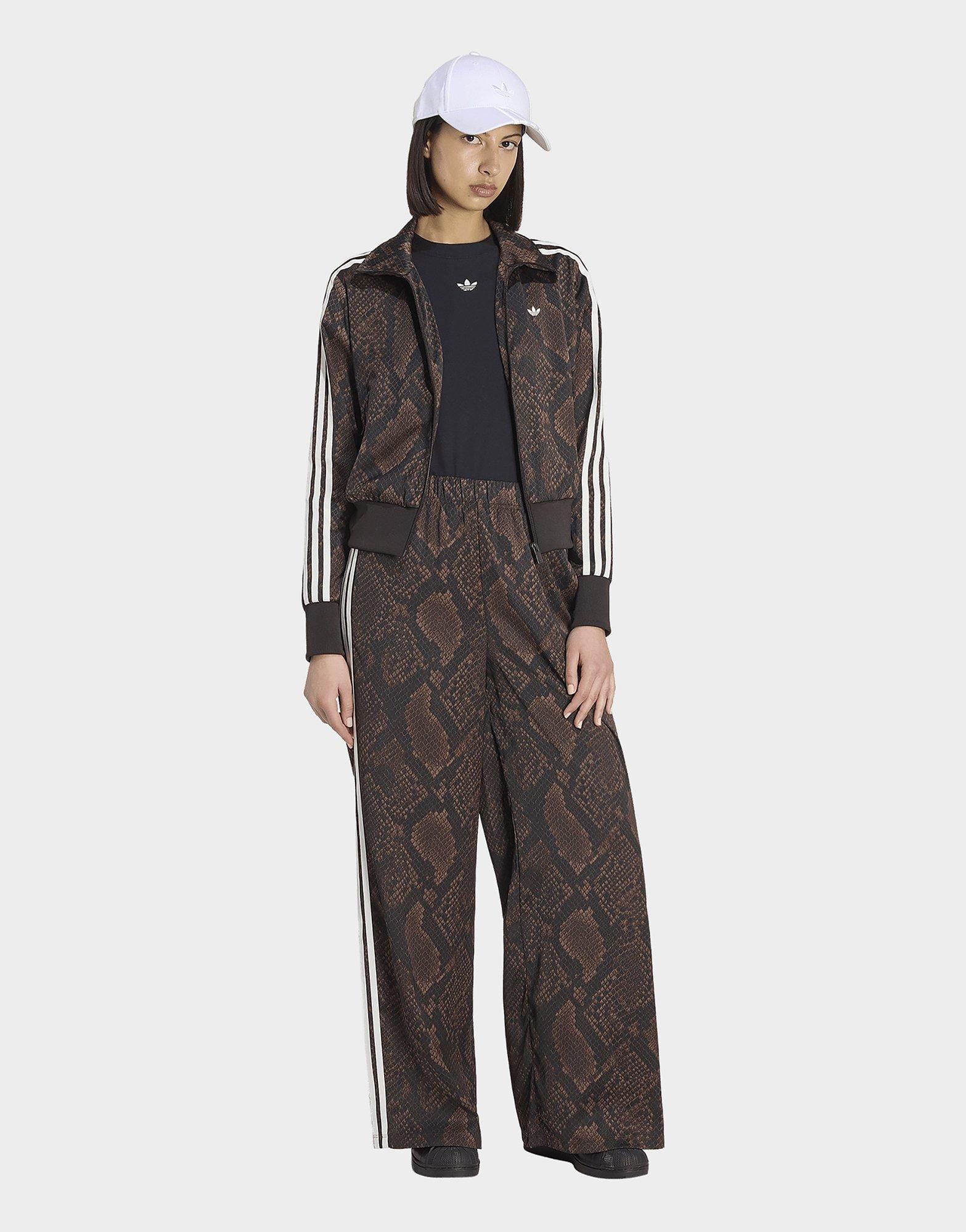 adidas Satin Snake Print Firebird Track Pants