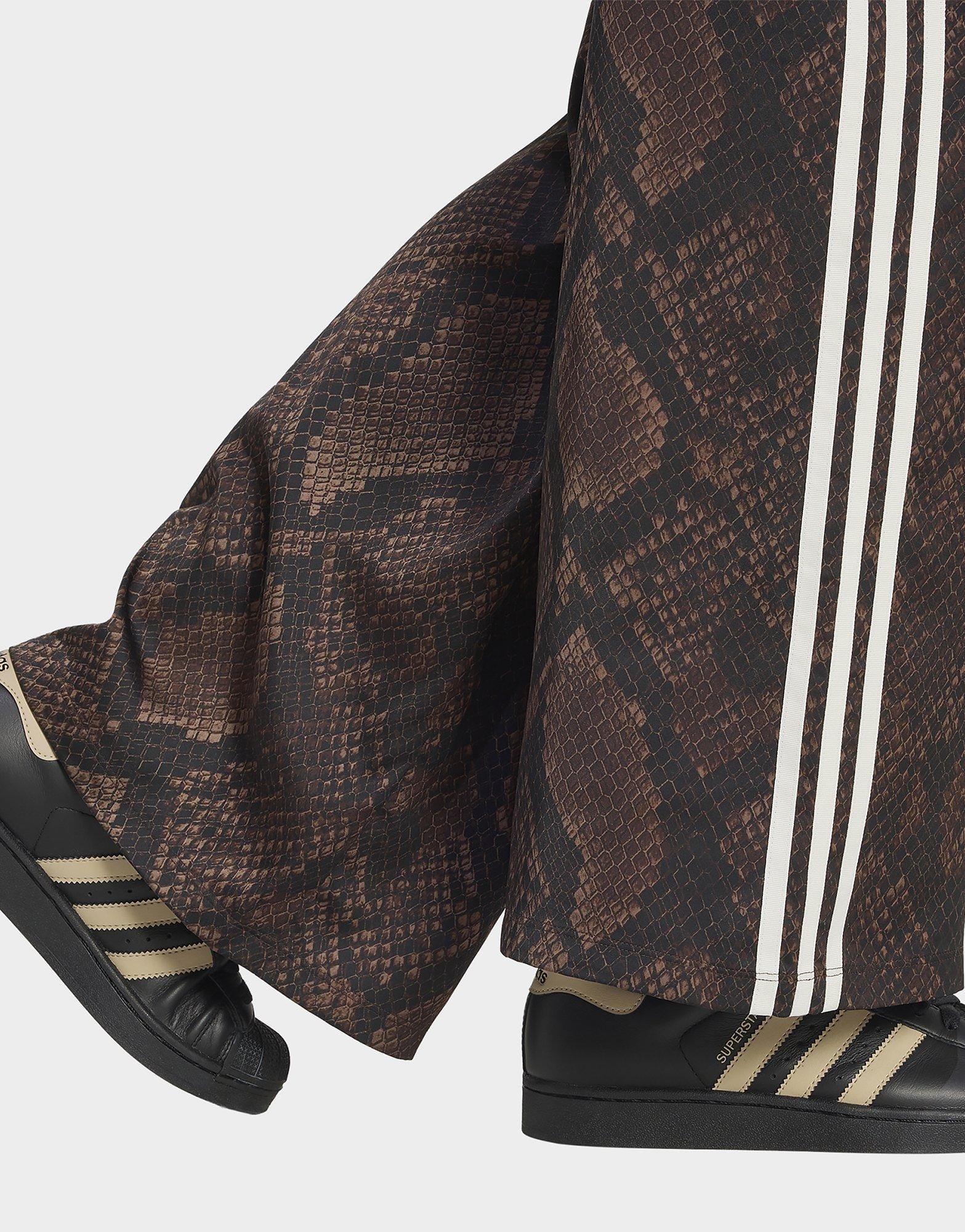 adidas Satin Snake Print Firebird Track Pants