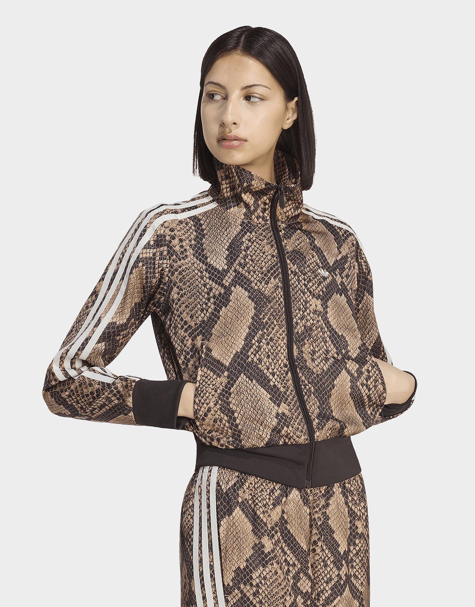 adidas Satin Snake Print Firebird Track Jacket