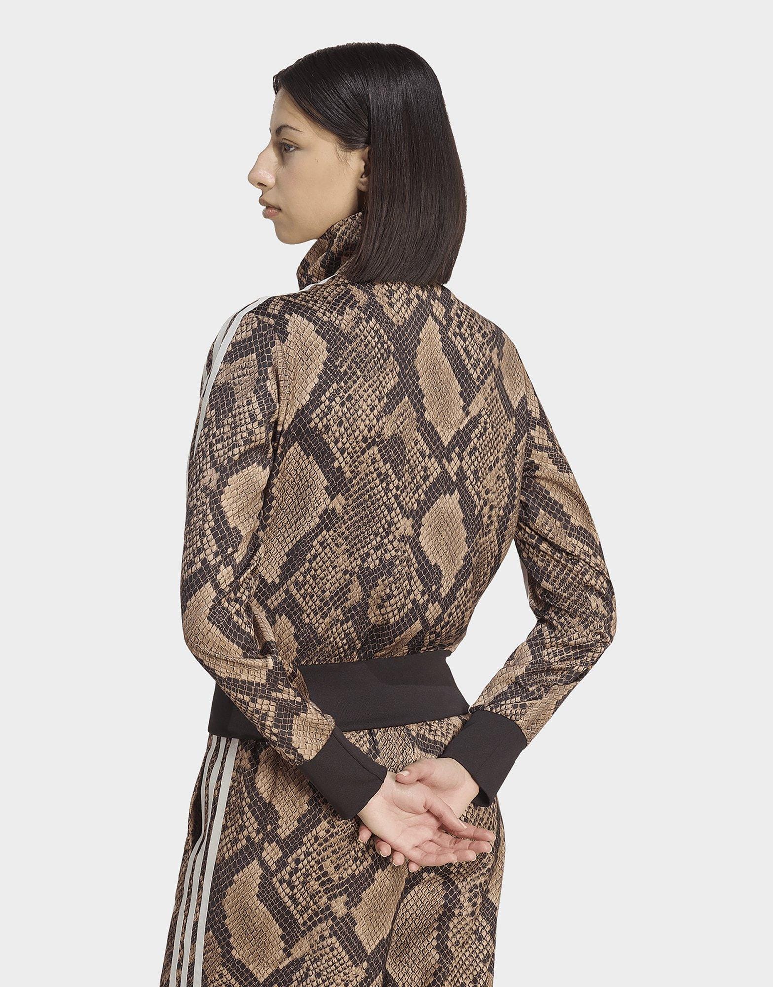 adidas Satin Snake Print Firebird Track Jacket