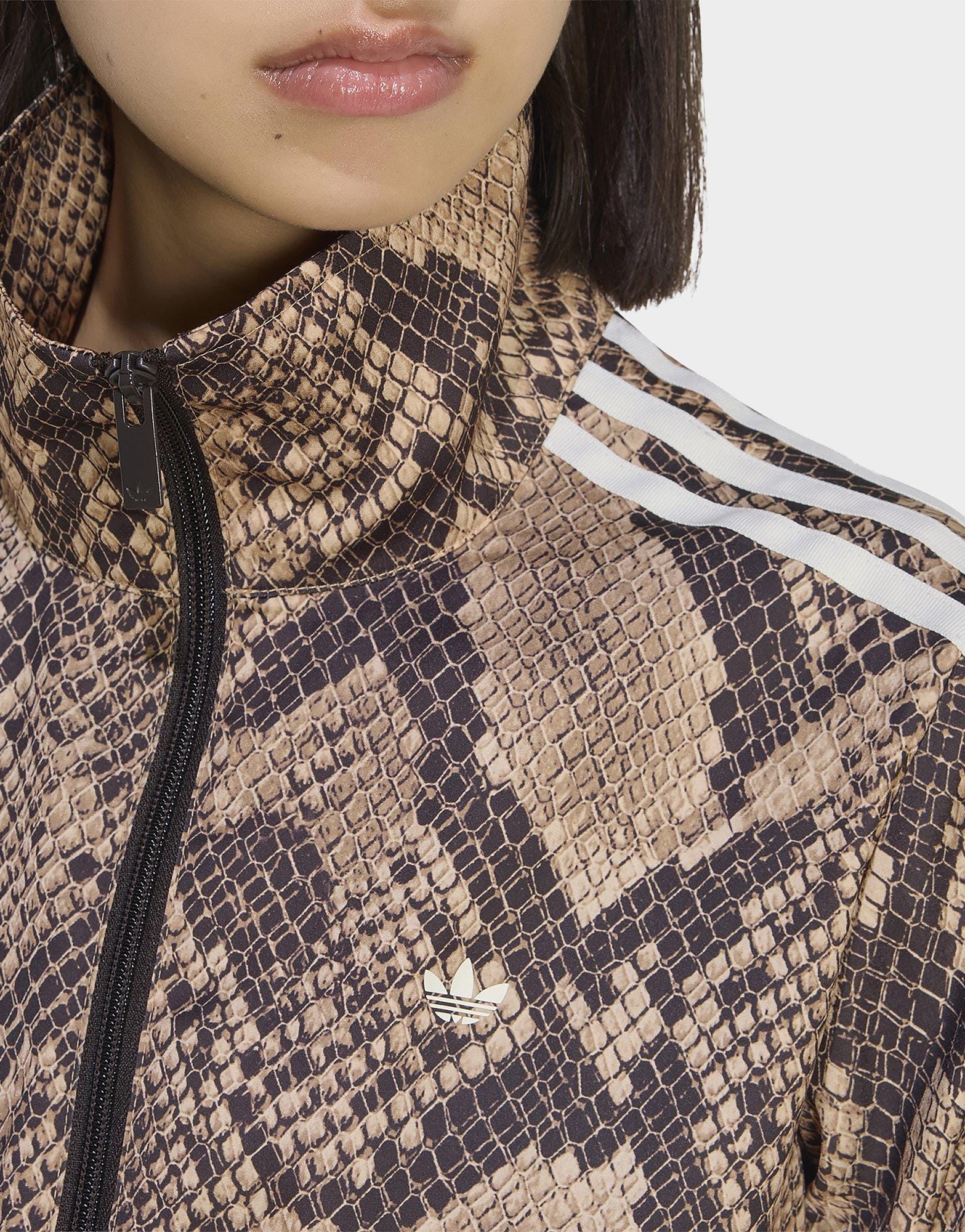adidas Satin Snake Print Firebird Track Jacket