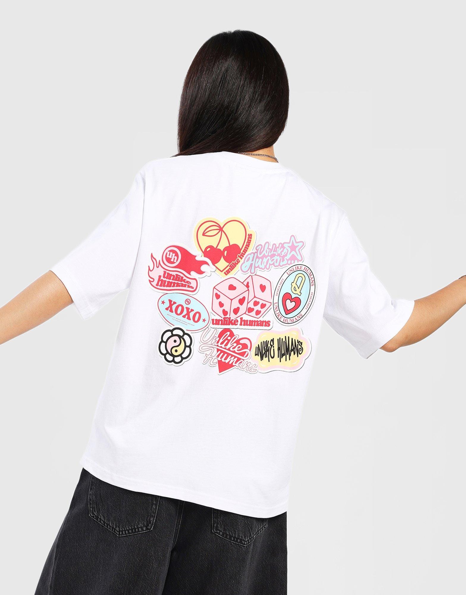 Unlike Humans Patch Boxy T-Shirt