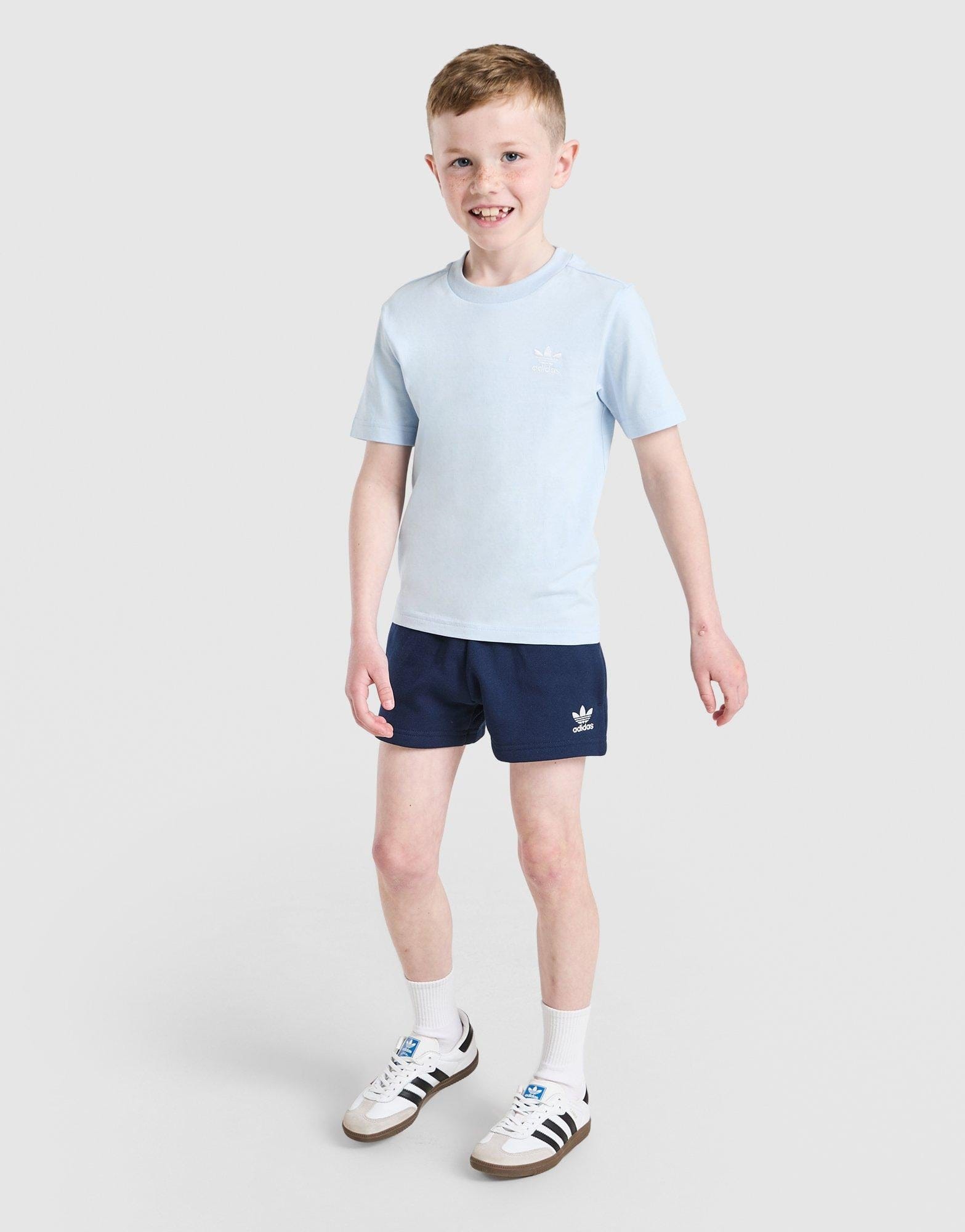 adidas Trefoil Essential T-Shirt/Shorts Set Children