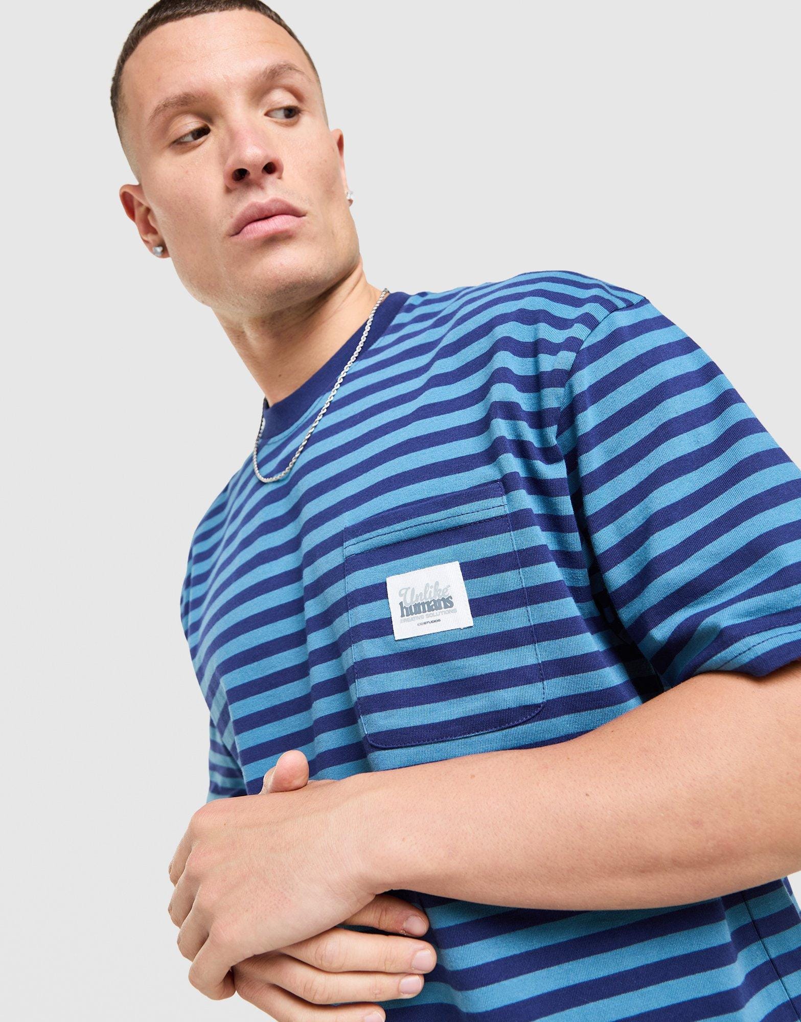 Unlike Humans Wells Stripe Pocket T-Shirt