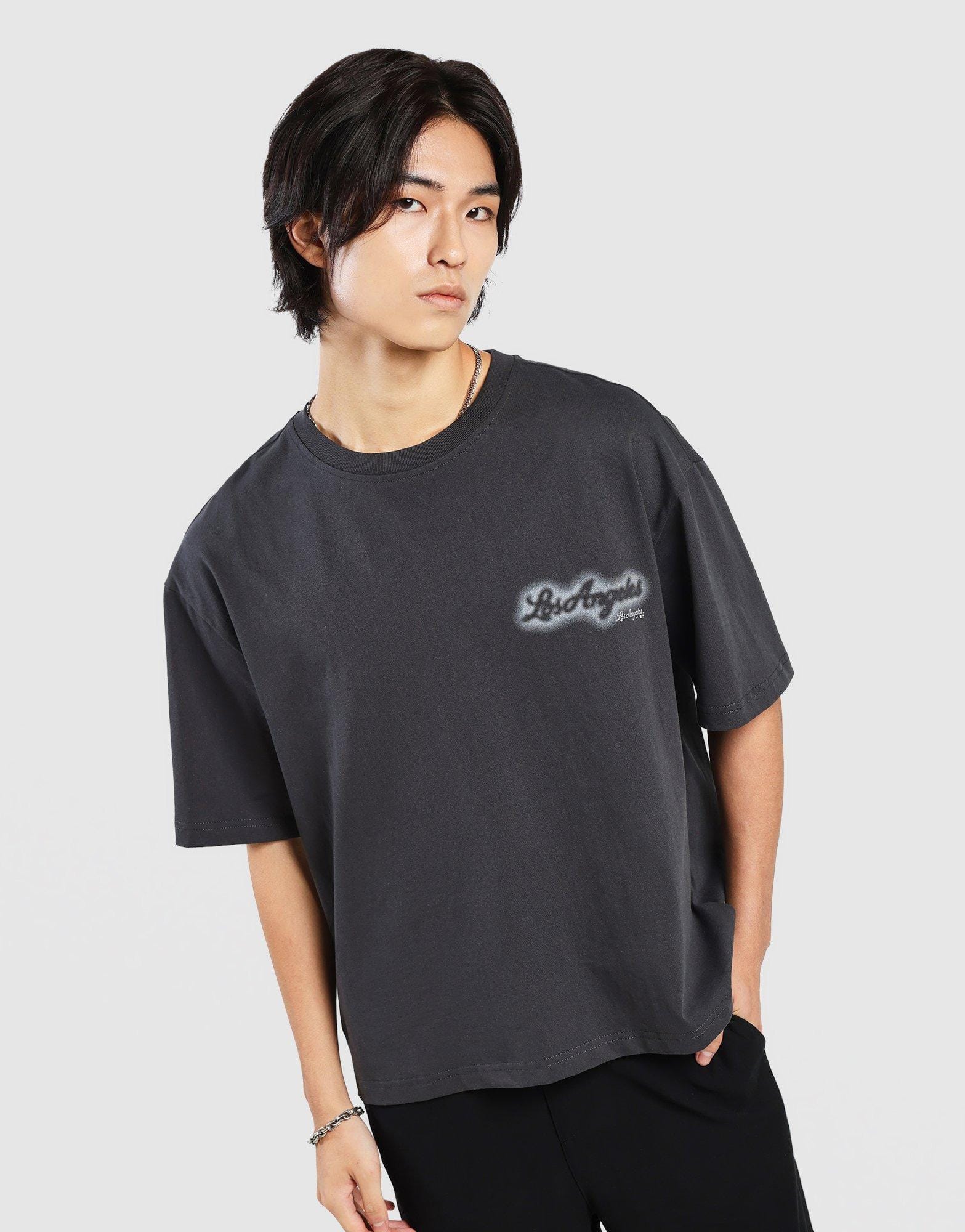 Majestic LA Spray Print Box T-Shirt