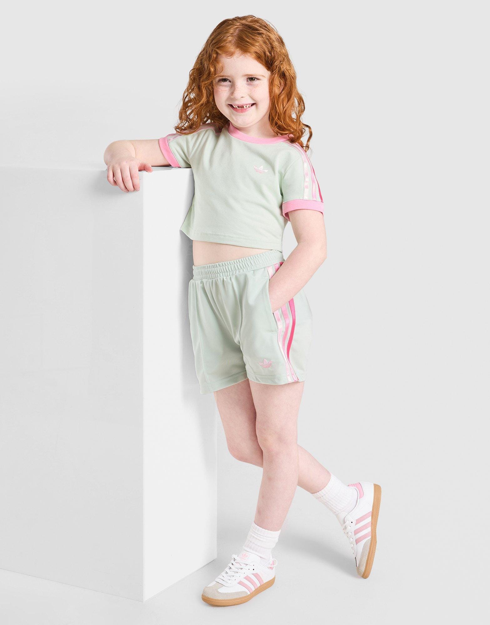 adidas Girls' Firebird T-Shirt/Shorts Set Children