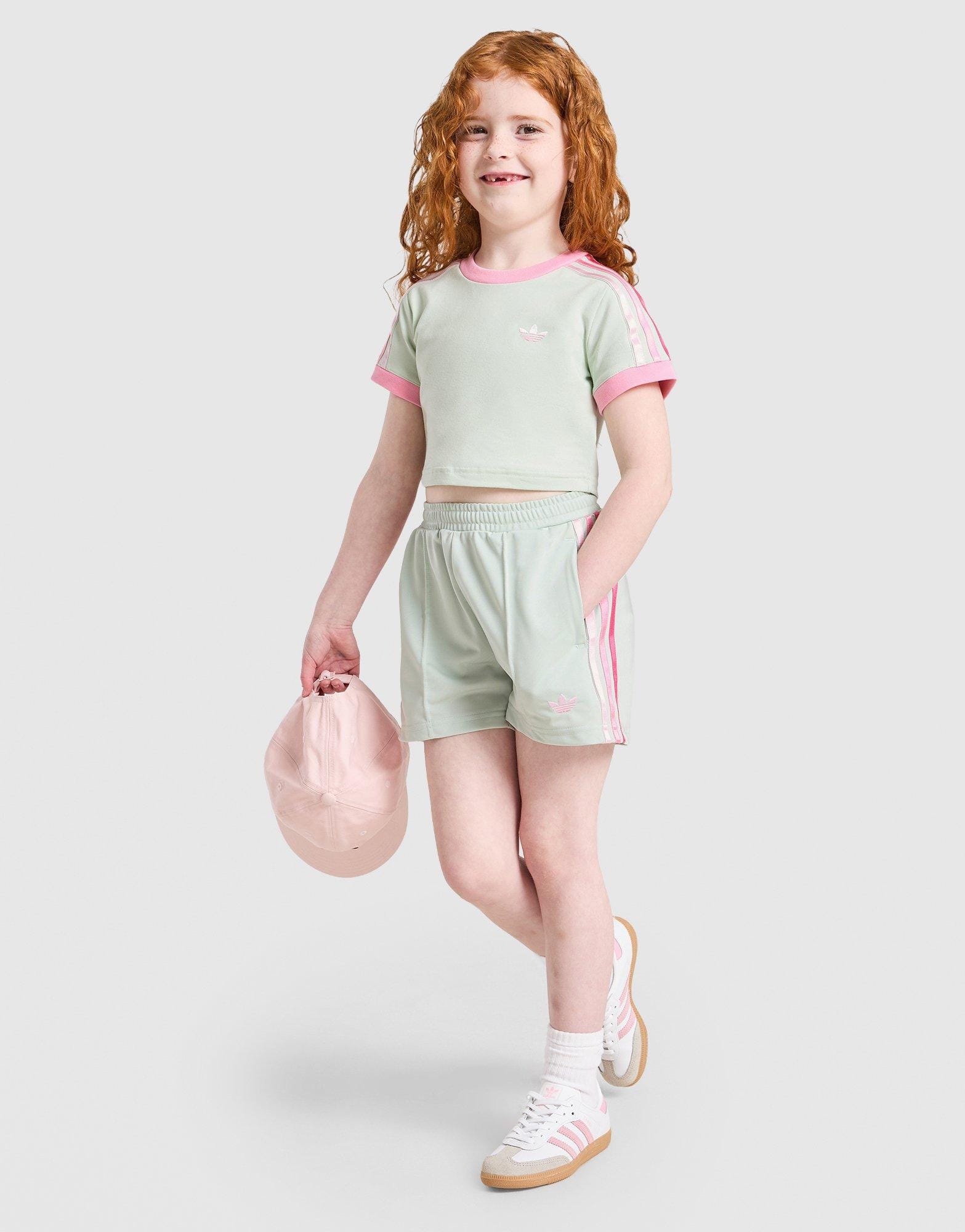 adidas Girls' Firebird T-Shirt/Shorts Set Children